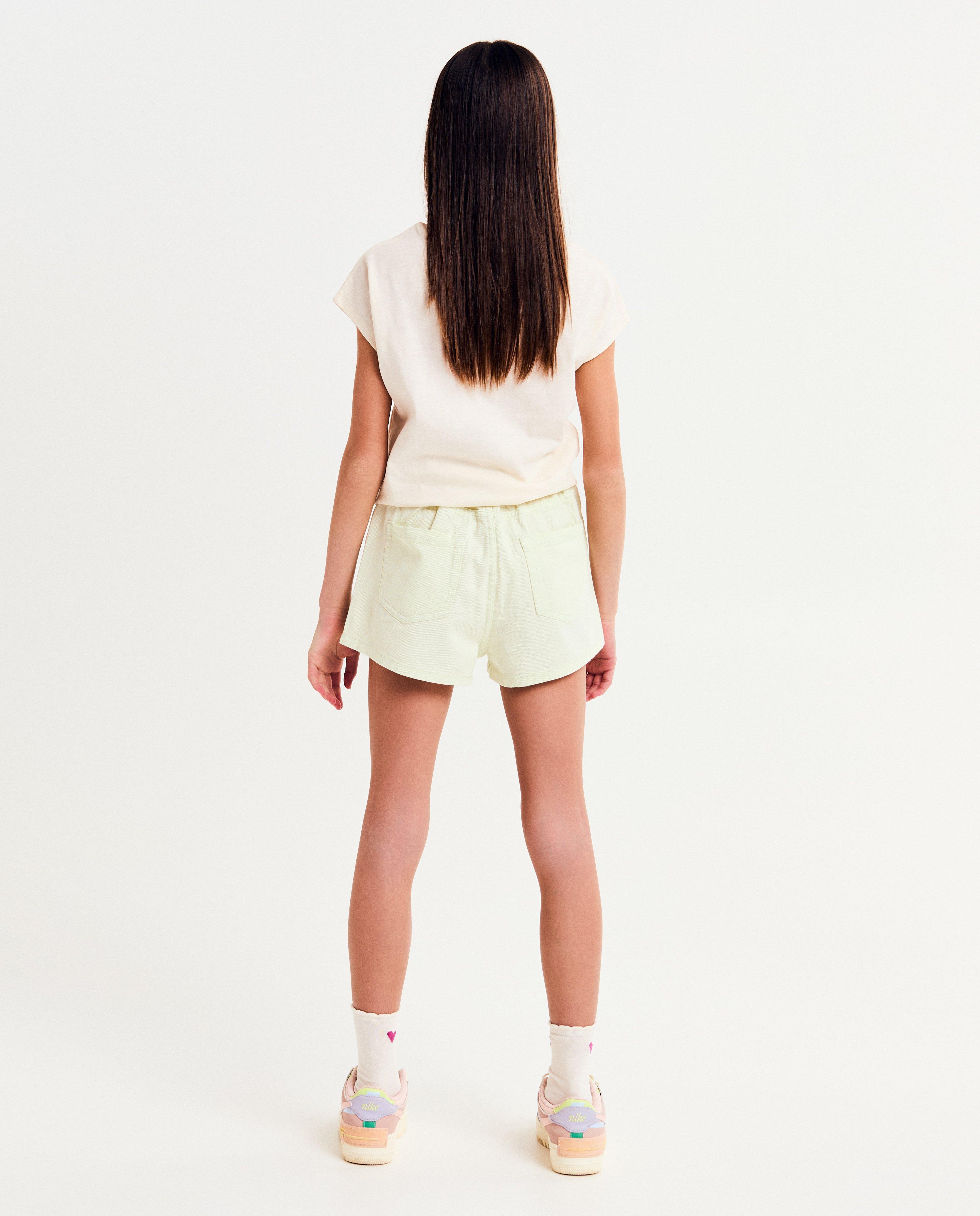 Shorten - Gele jeansshort, mom fit