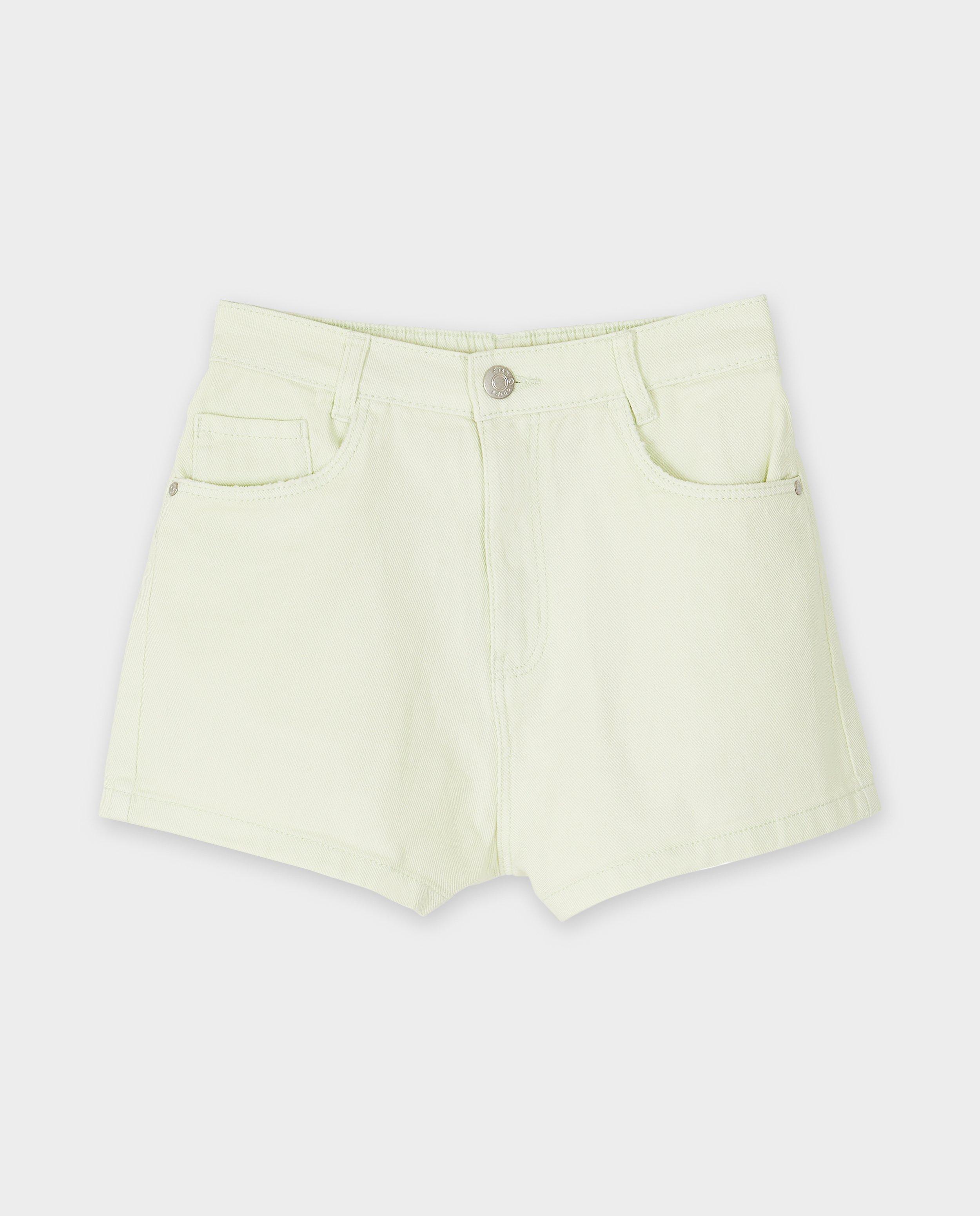 Shorten - Gele jeansshort, mom fit