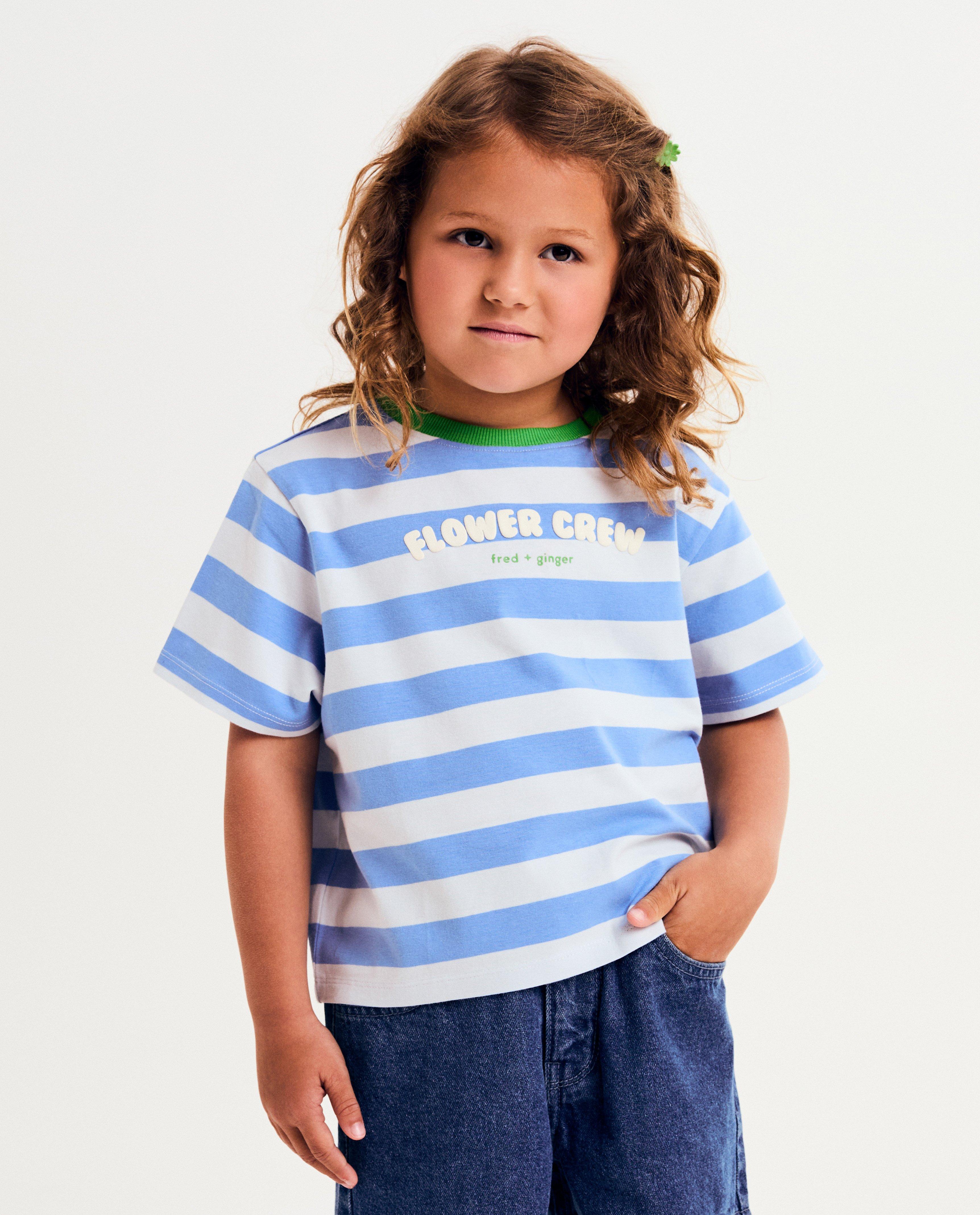 T-shirt met opschrift in reliëf, 92-134 - null - Fred + Ginger