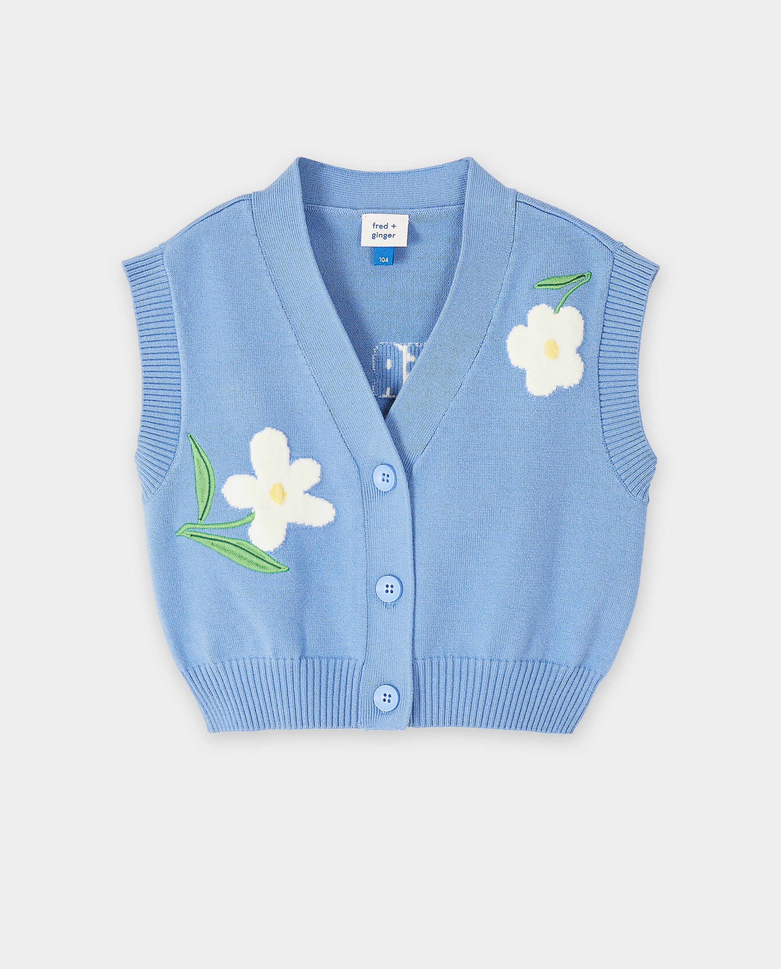 Cardigan - Mouwloze cardigan met backprint, 92-134
