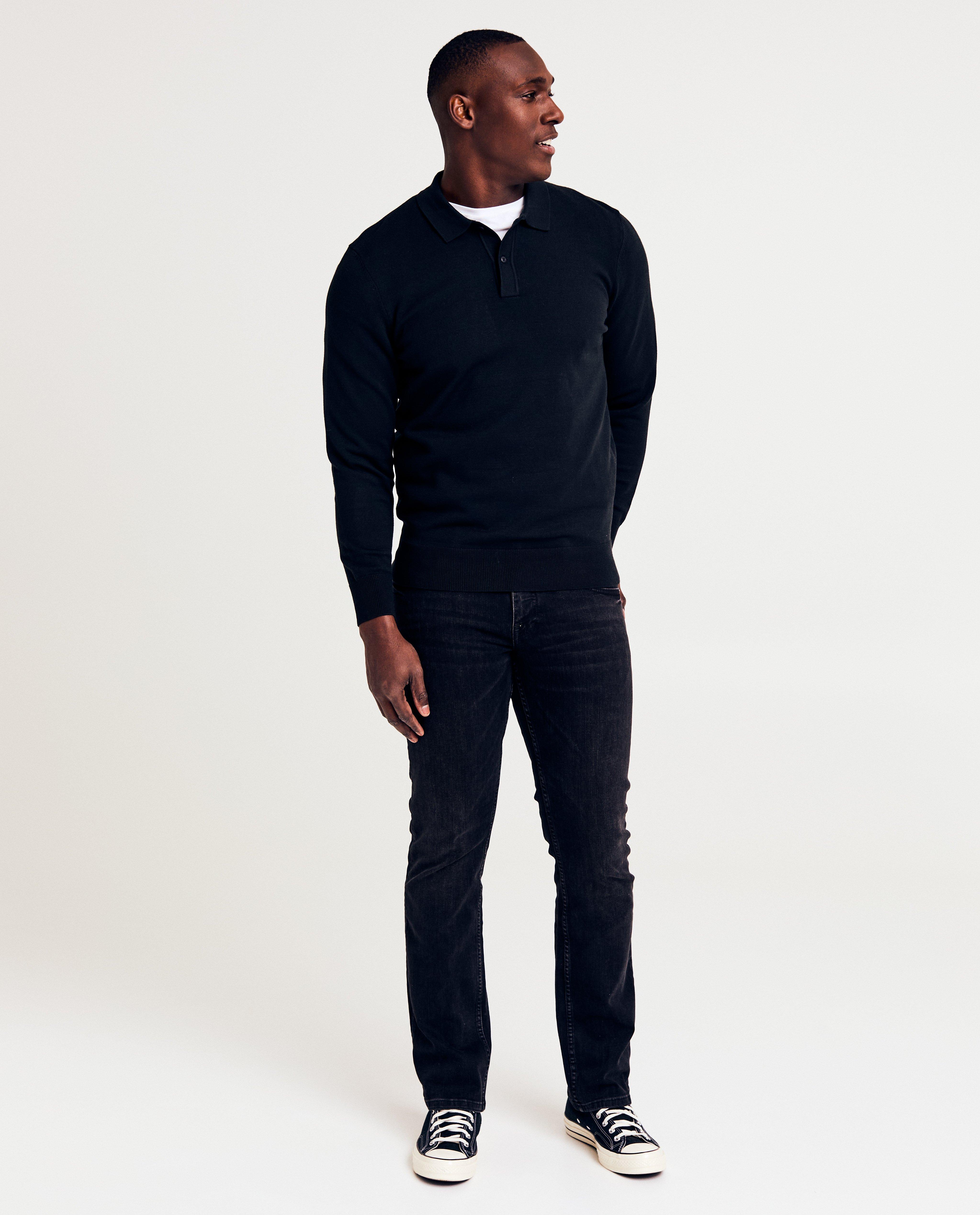 Zwarte jeans, straight fit