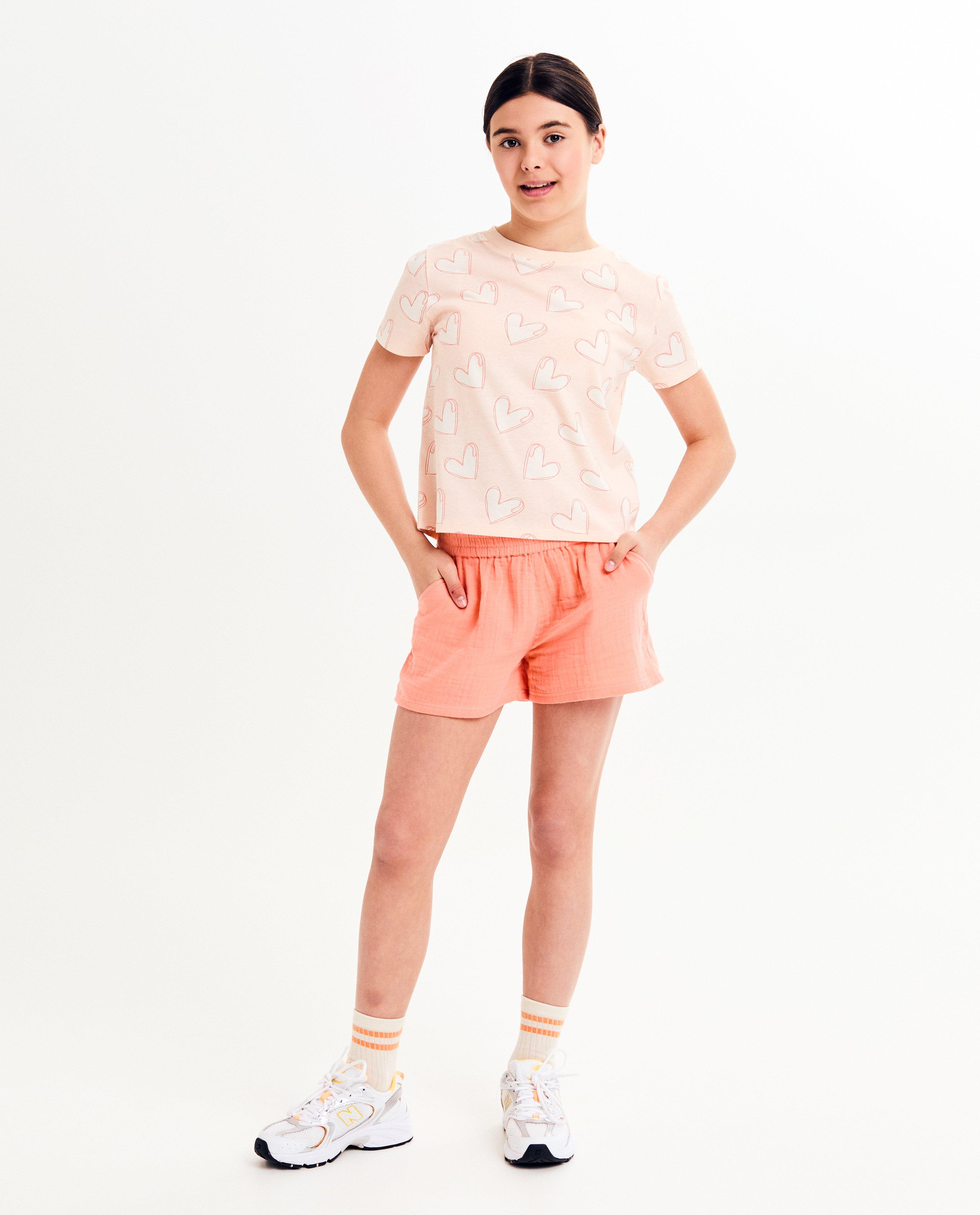 T-shirts - T-shirt met hartjesprint