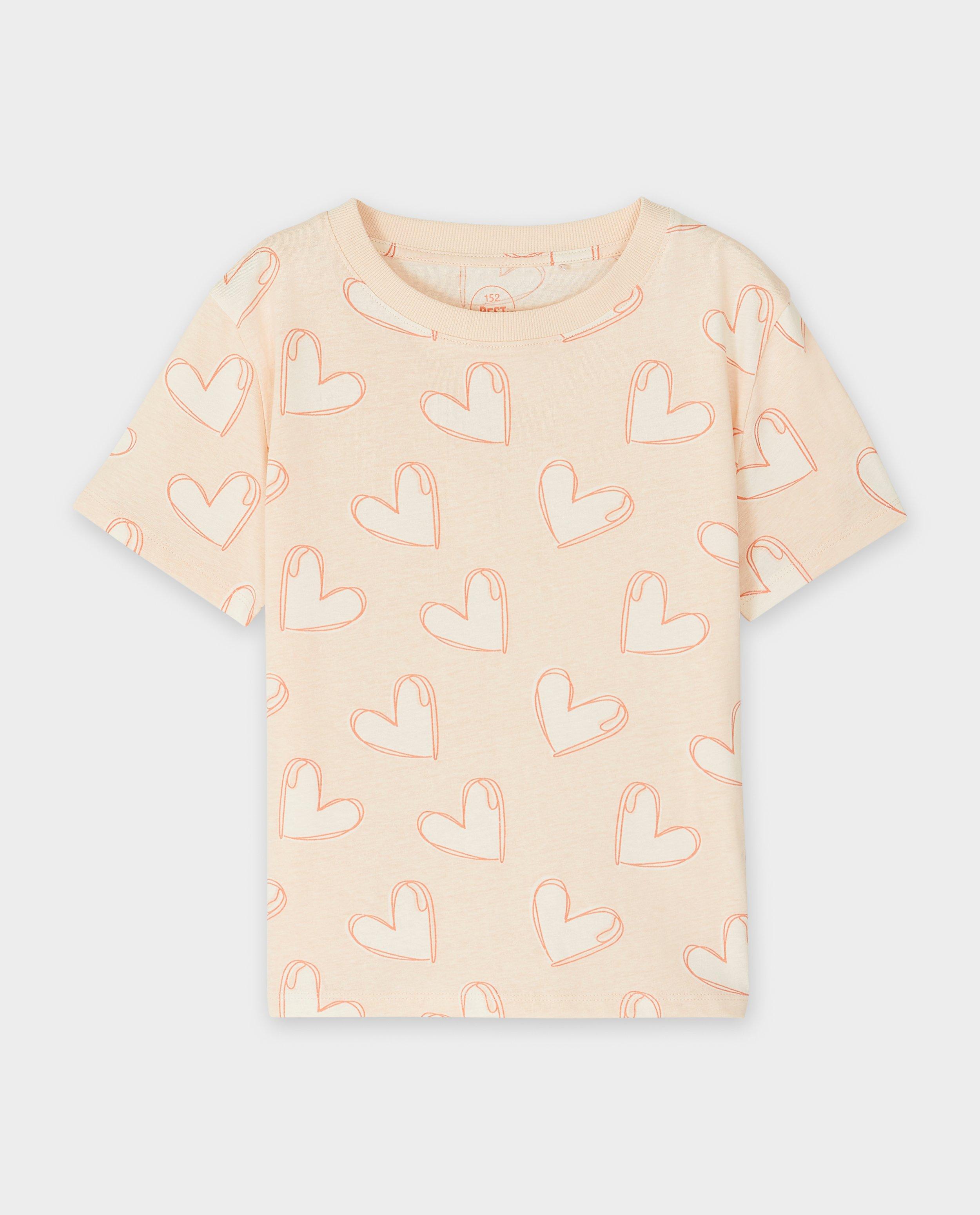 T-shirts - T-shirt met hartjesprint