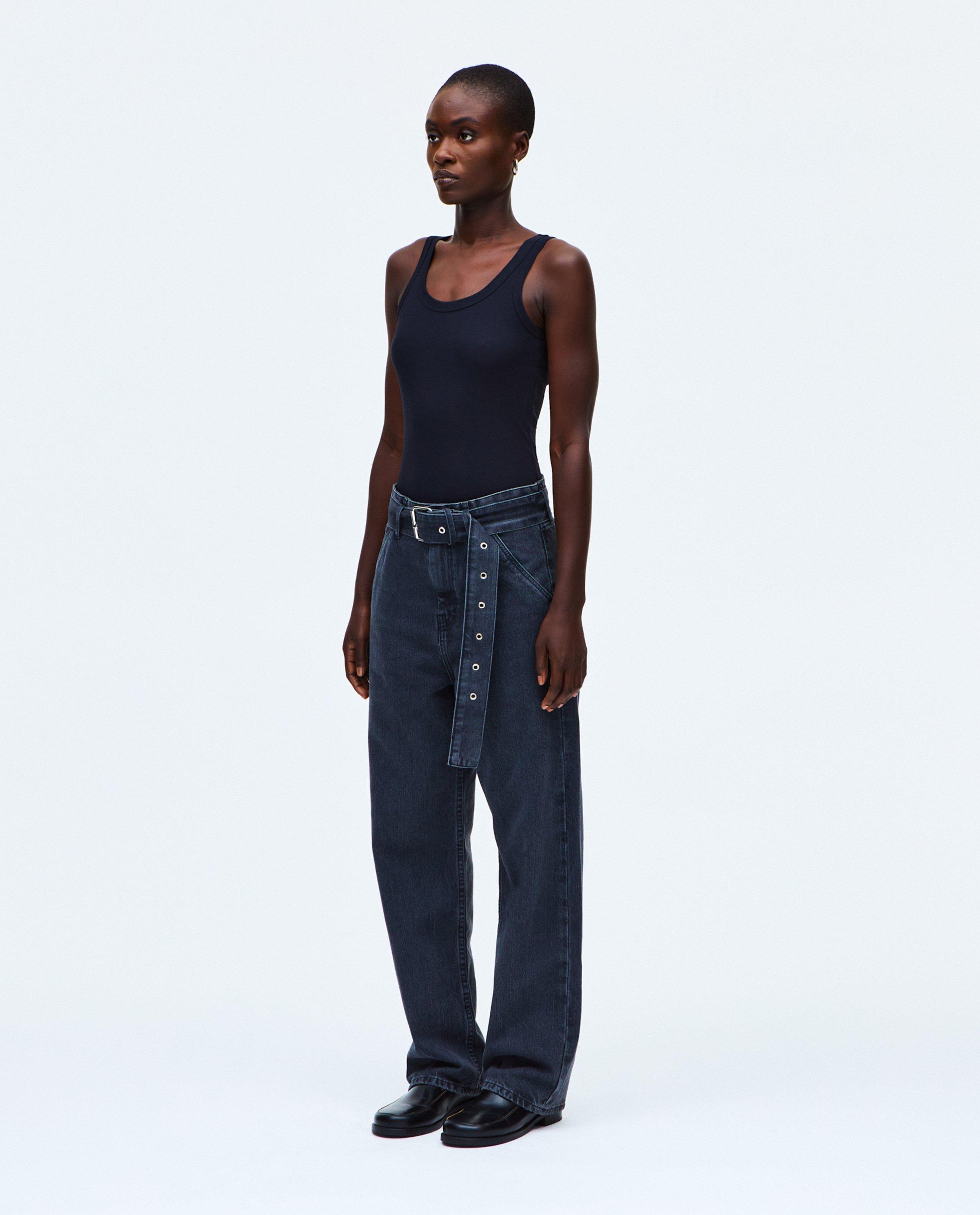 Jeans - Zwarte jeans met riem