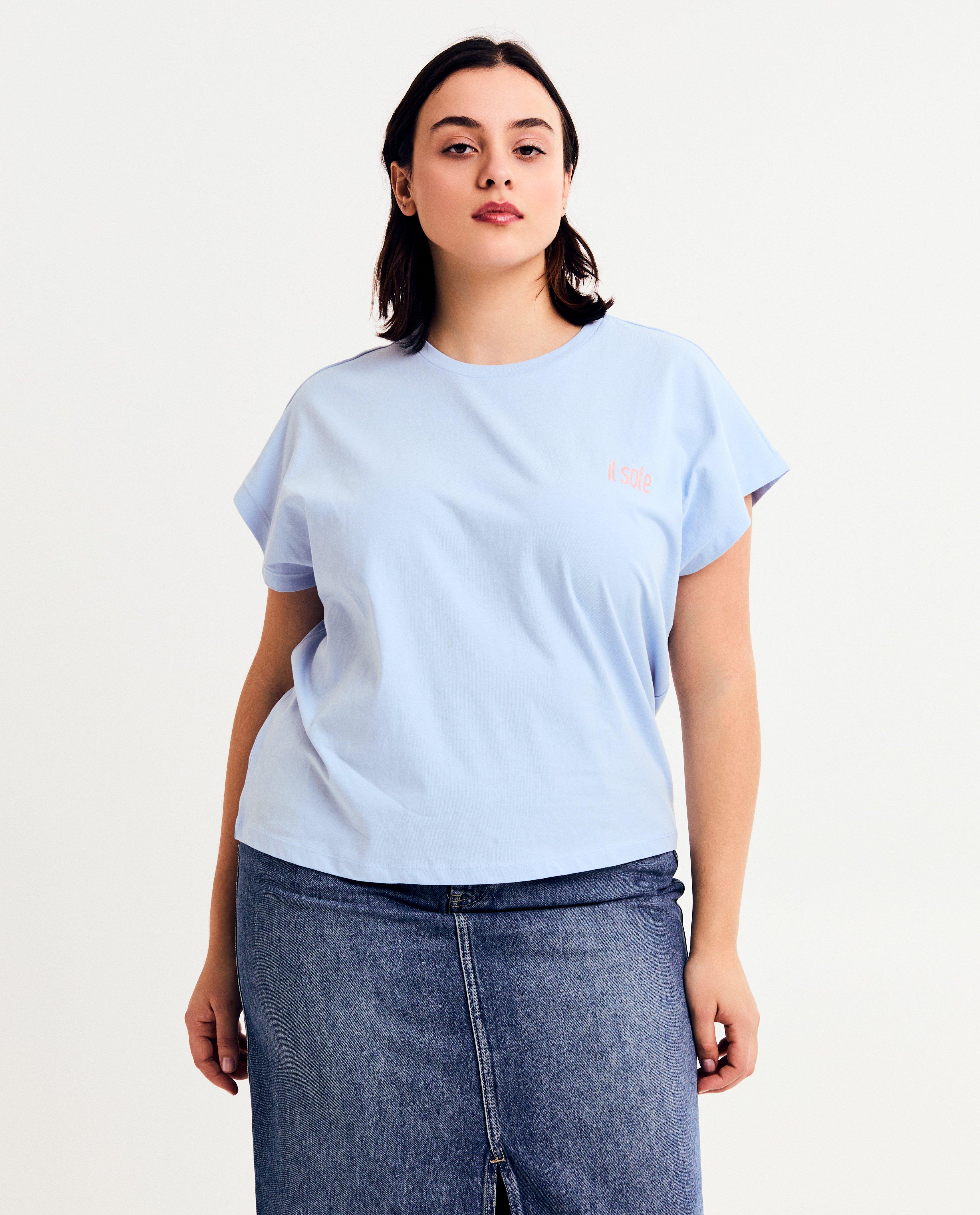 T-shirts - Mouwloos T-shirt met opschrift