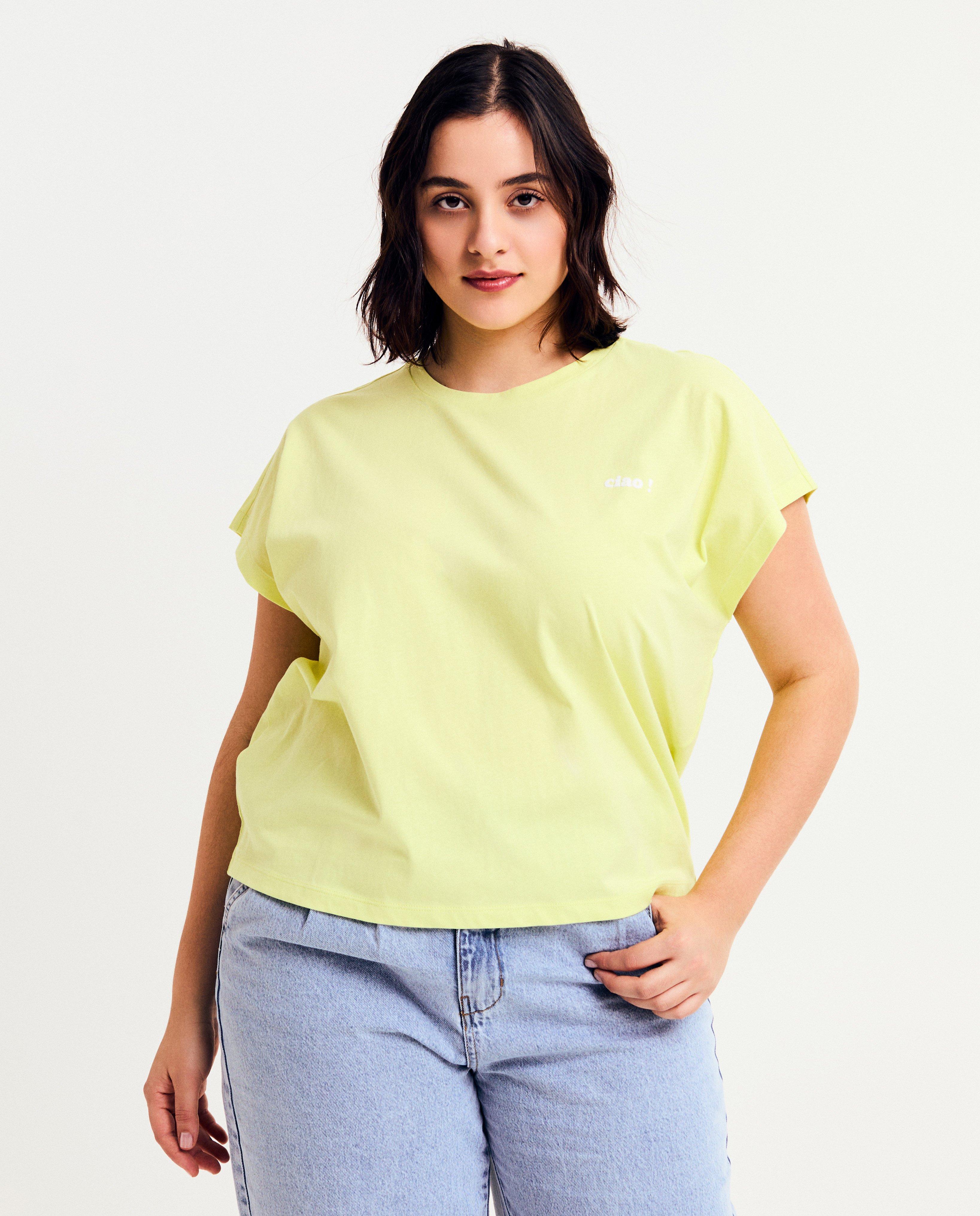 T-shirts - Mouwloos T-shirt met opschrift