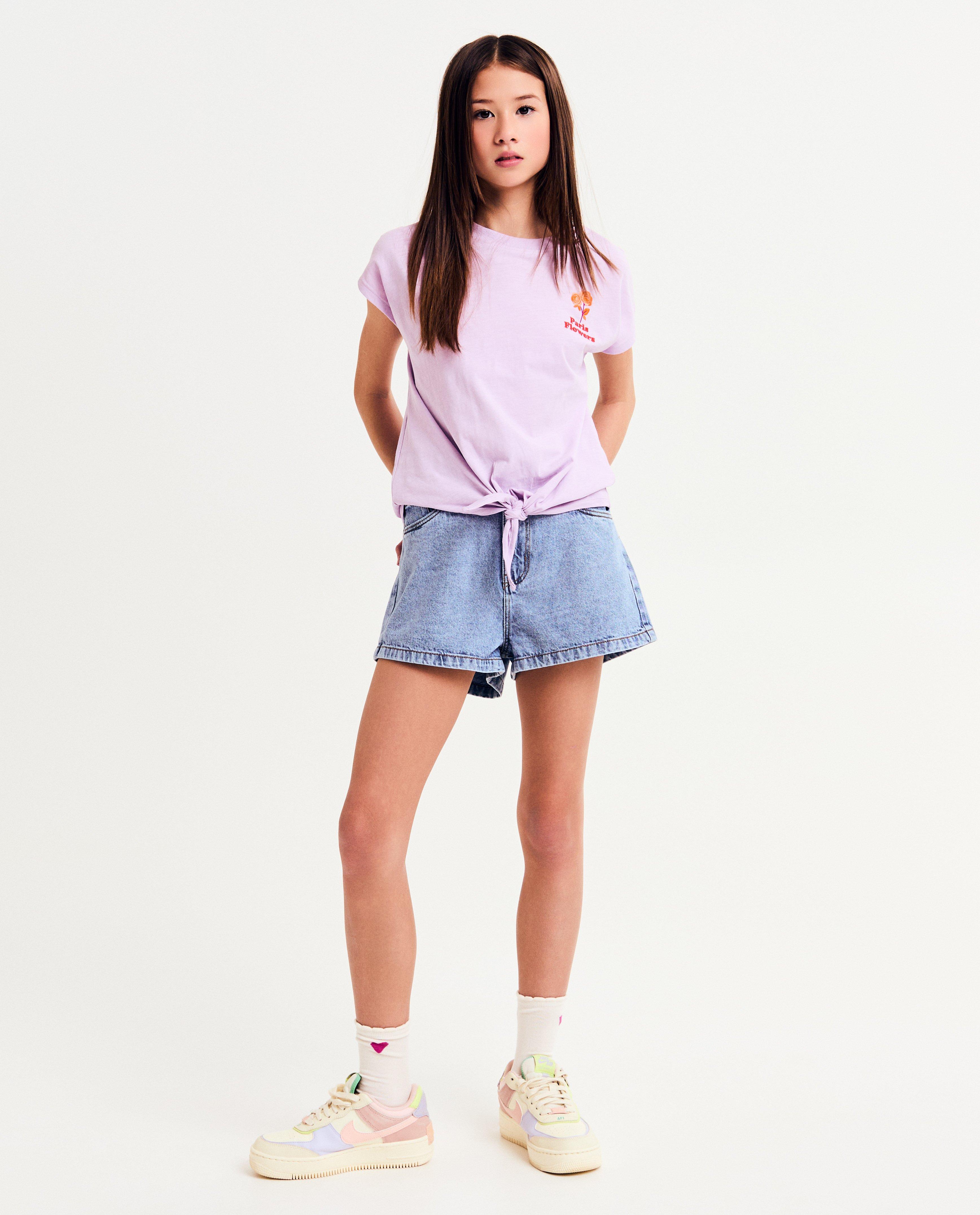 Blauwe jeansshort, mom fit - null - Fish & Chips