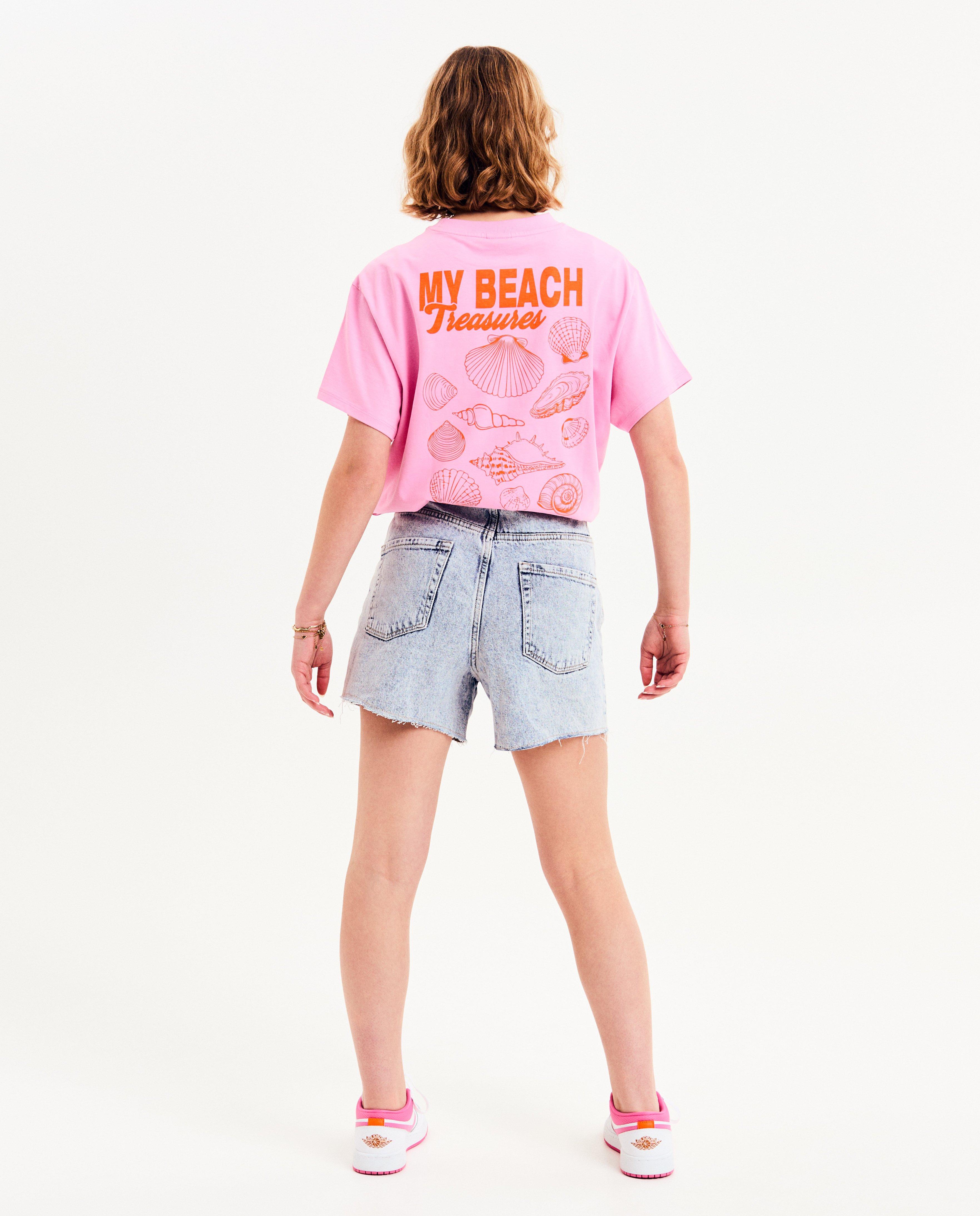 Shorten - Jeansshort met rafels