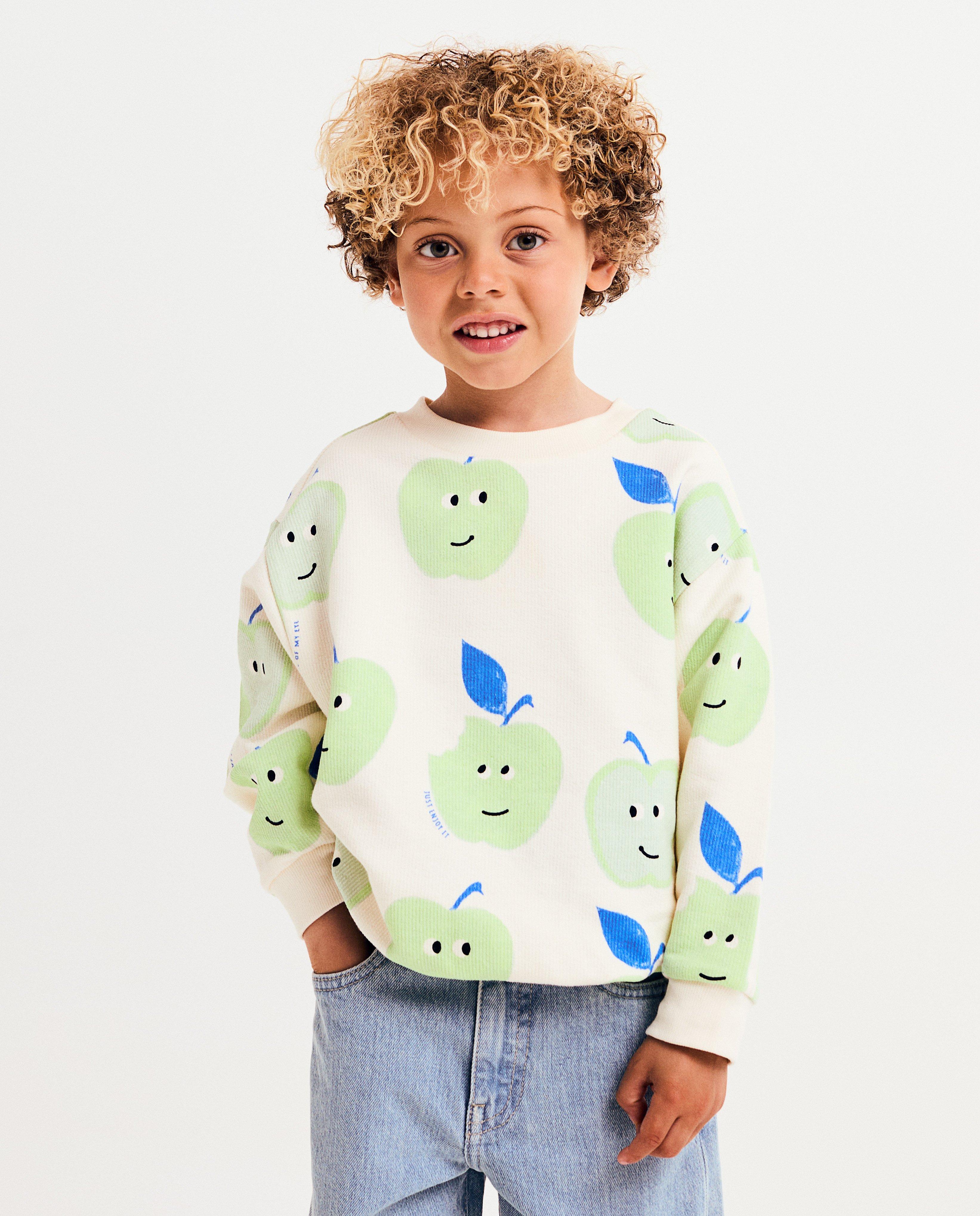 Sweaters - Sweater met appelprint