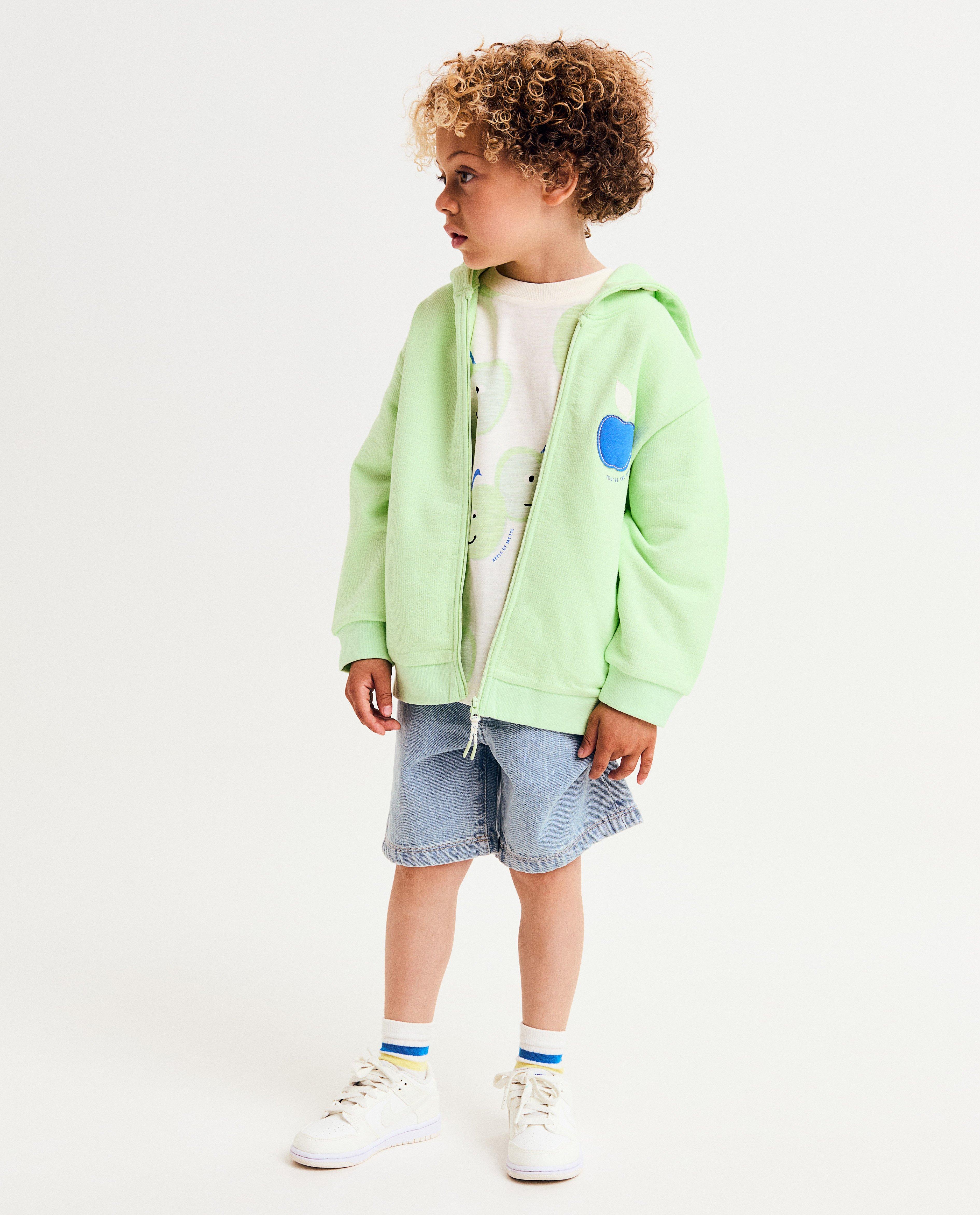 Cardigan - Sweatvest met appelprint
