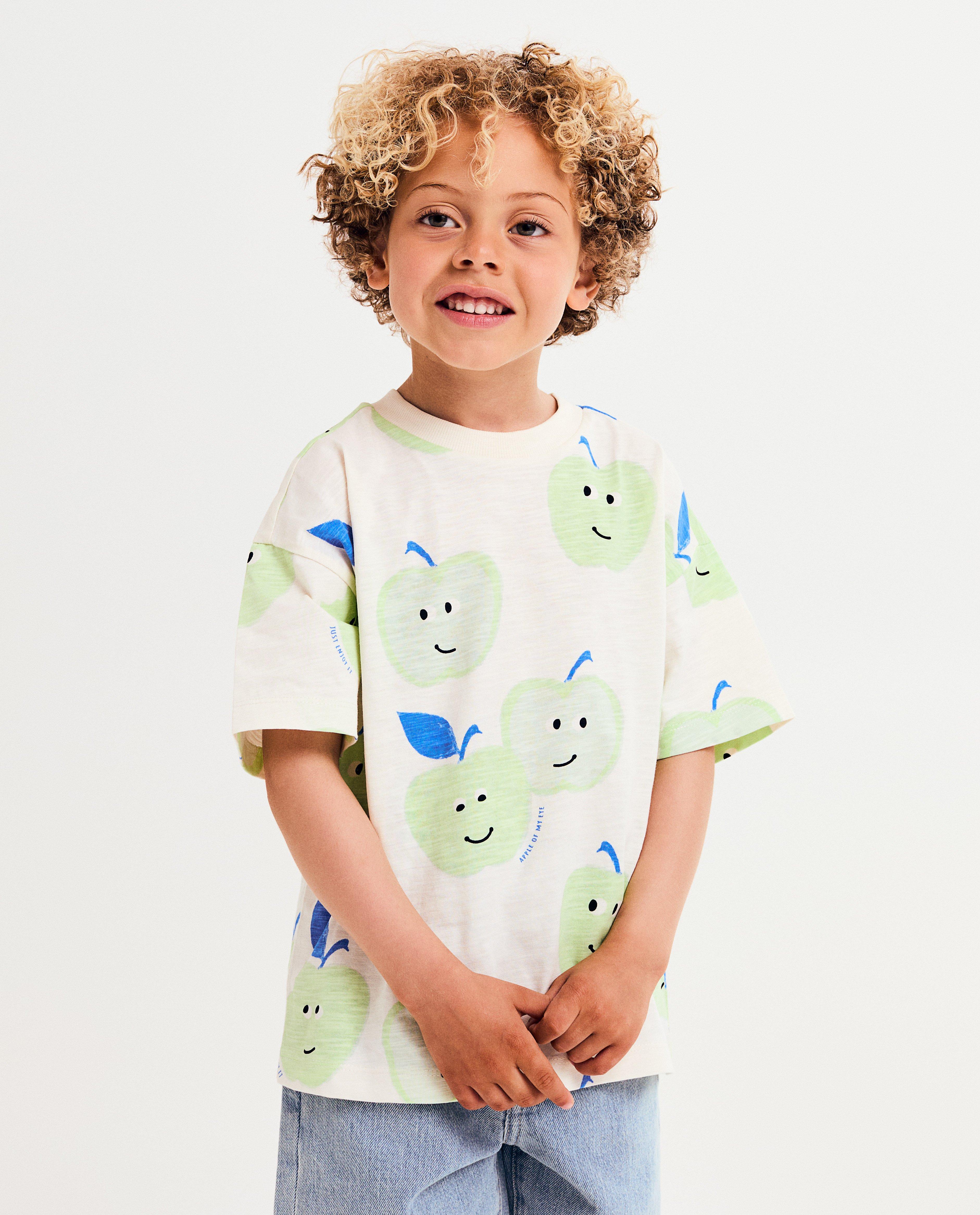 T-shirt met appelprint