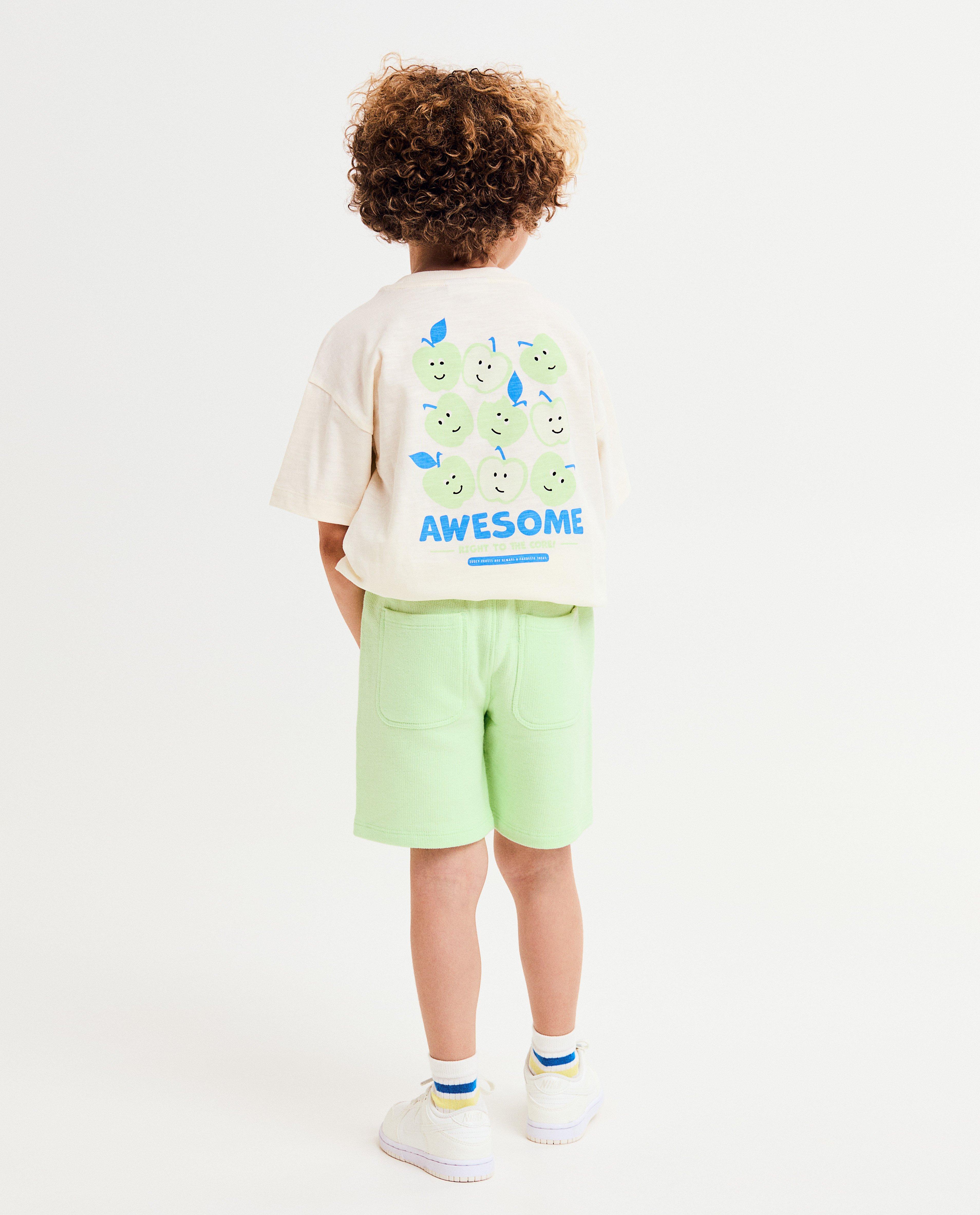 Shorts - Short en sweat vert pastel