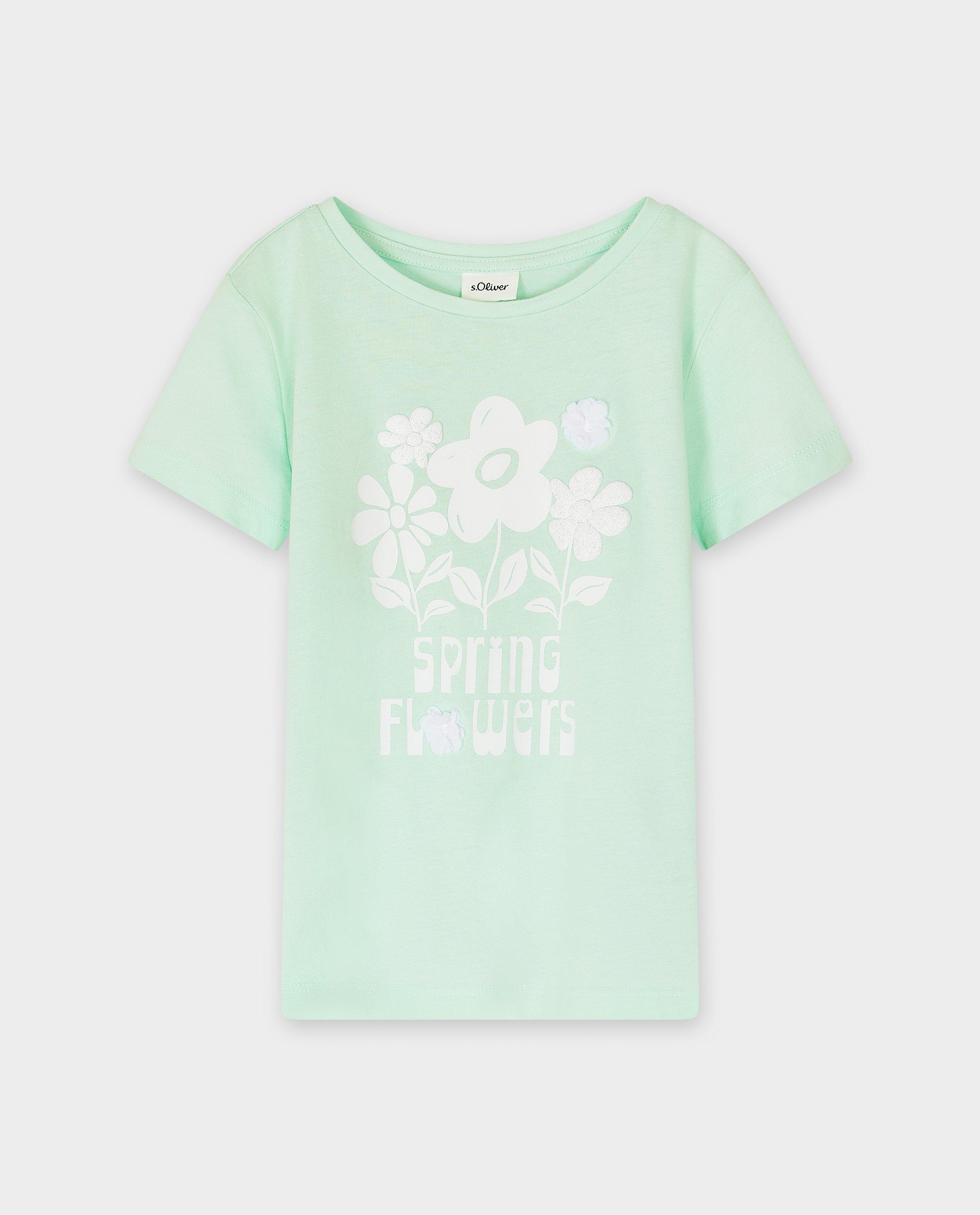 T-shirt met reliëfprint - null - S. Oliver