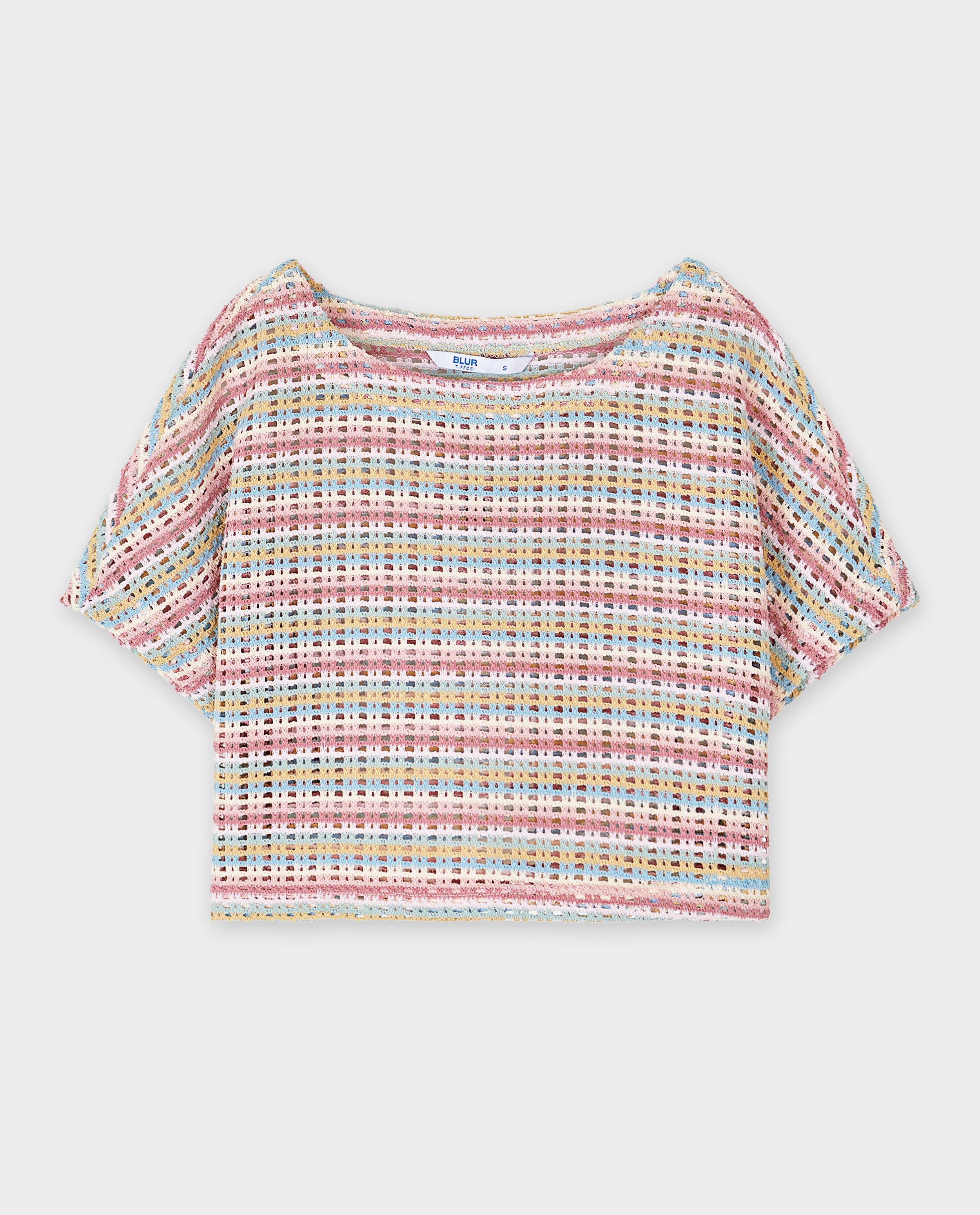 Gehaakt T-shirt, cropped fit - null - Blur by Tiffosi
