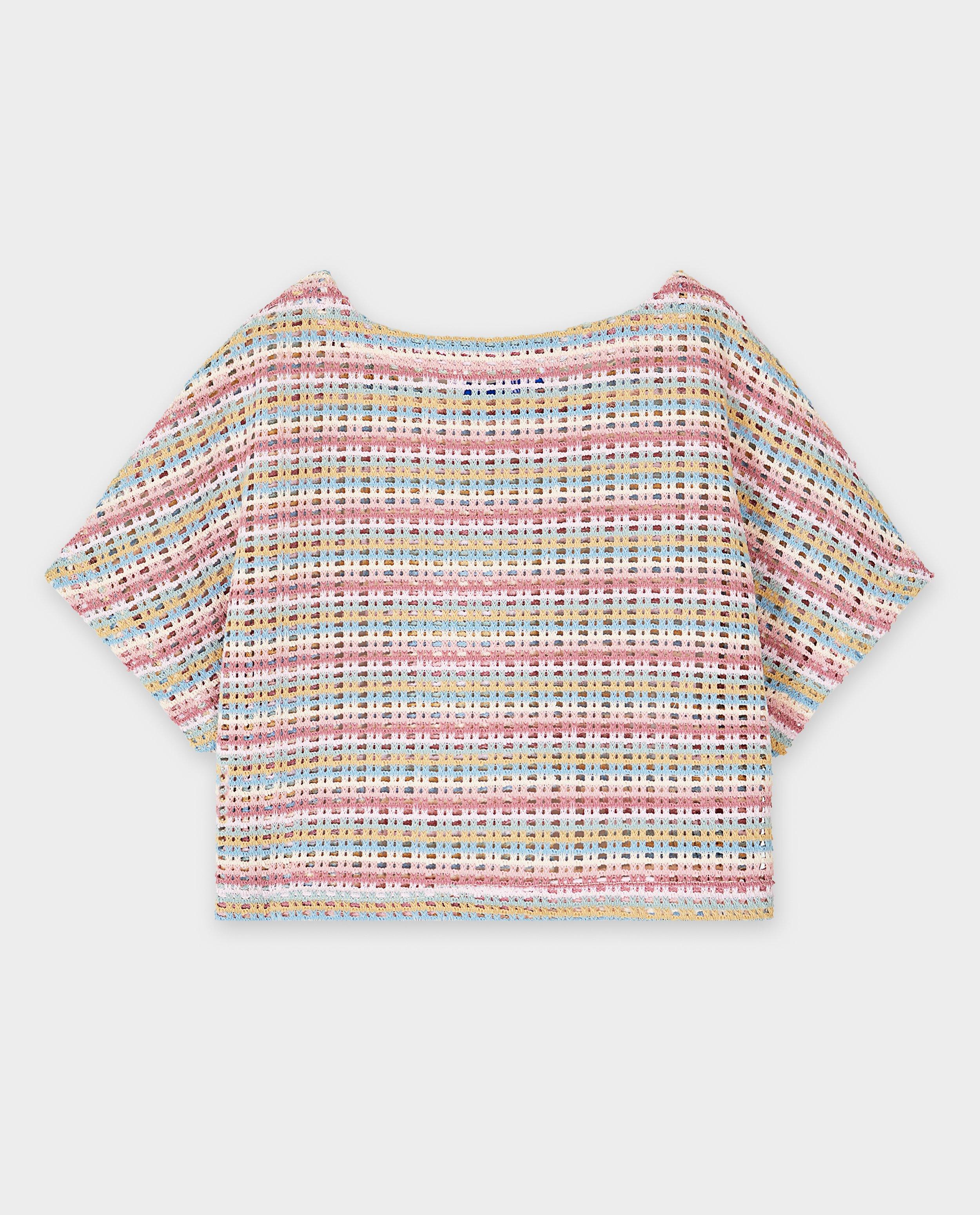 T-shirts - Gehaakt T-shirt, cropped fit