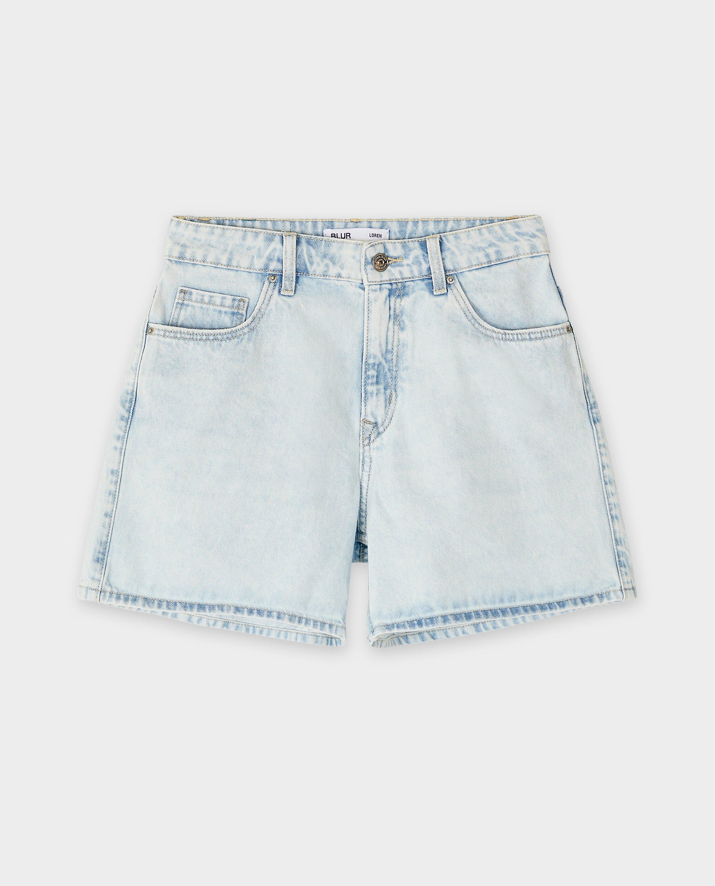 Lichtblauwe jeansshort, mom fit - null - Blur by Tiffosi
