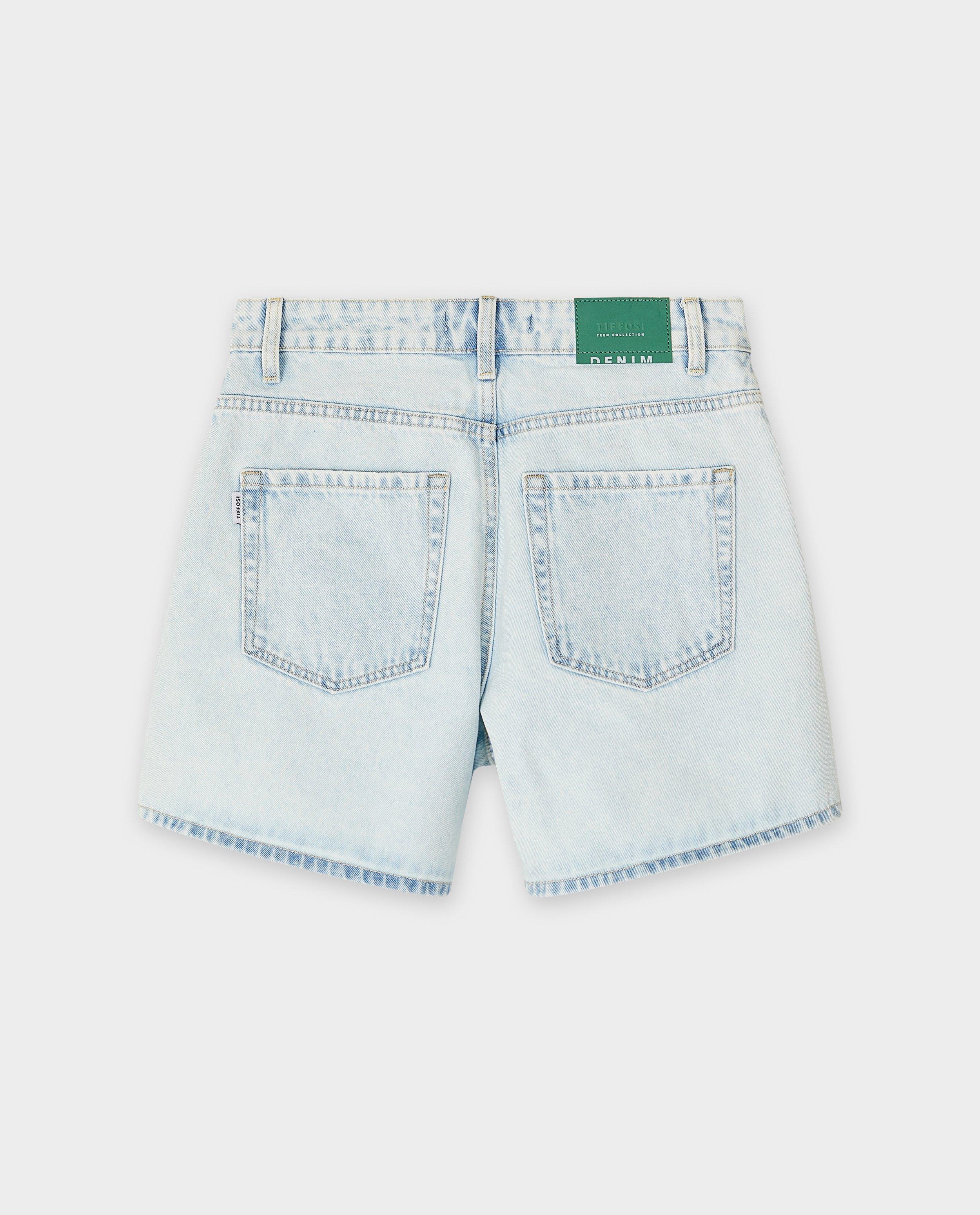 Shorten - Lichtblauwe jeansshort, mom fit
