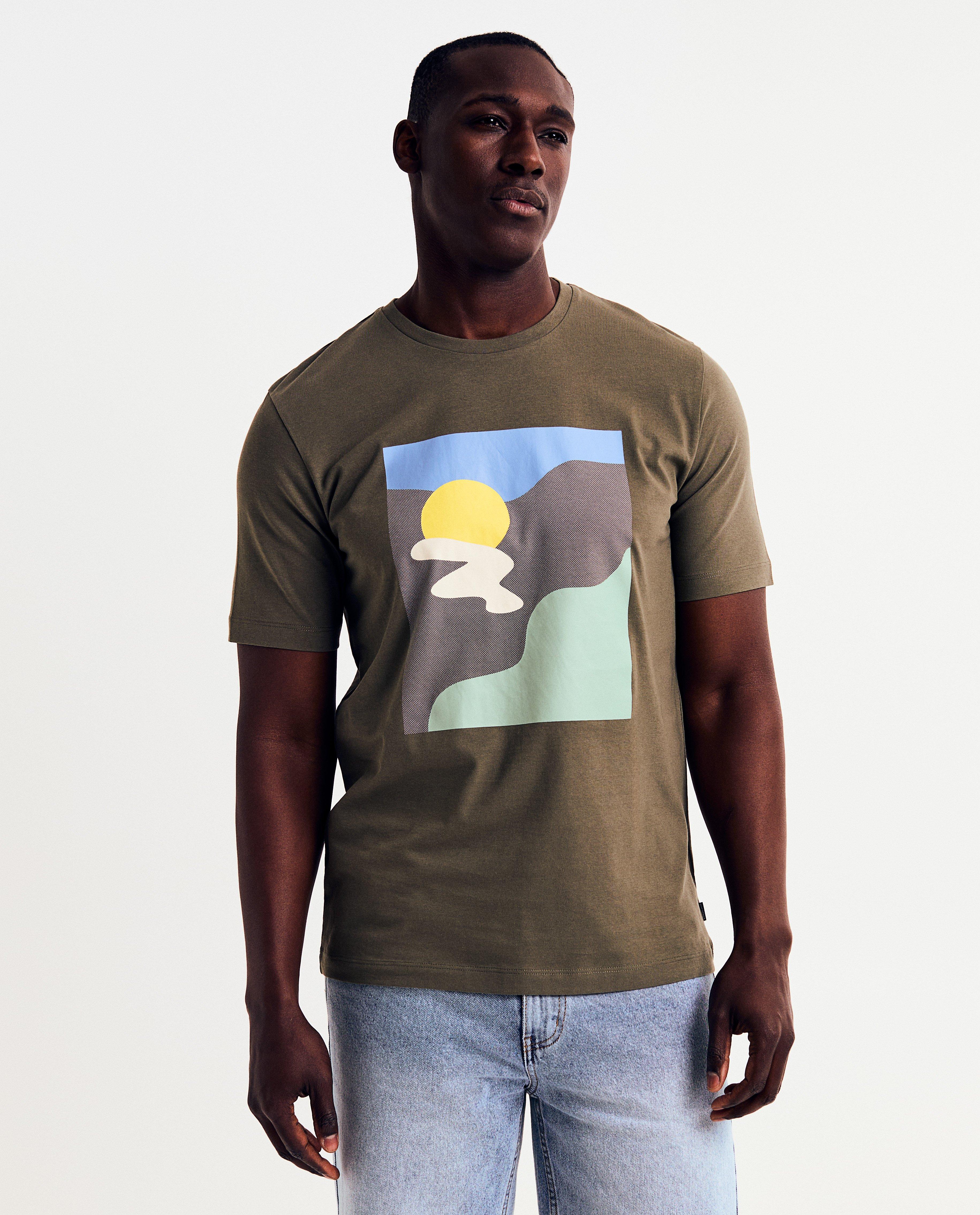 Biokatoenen T-shirt met print - null - Quarterback