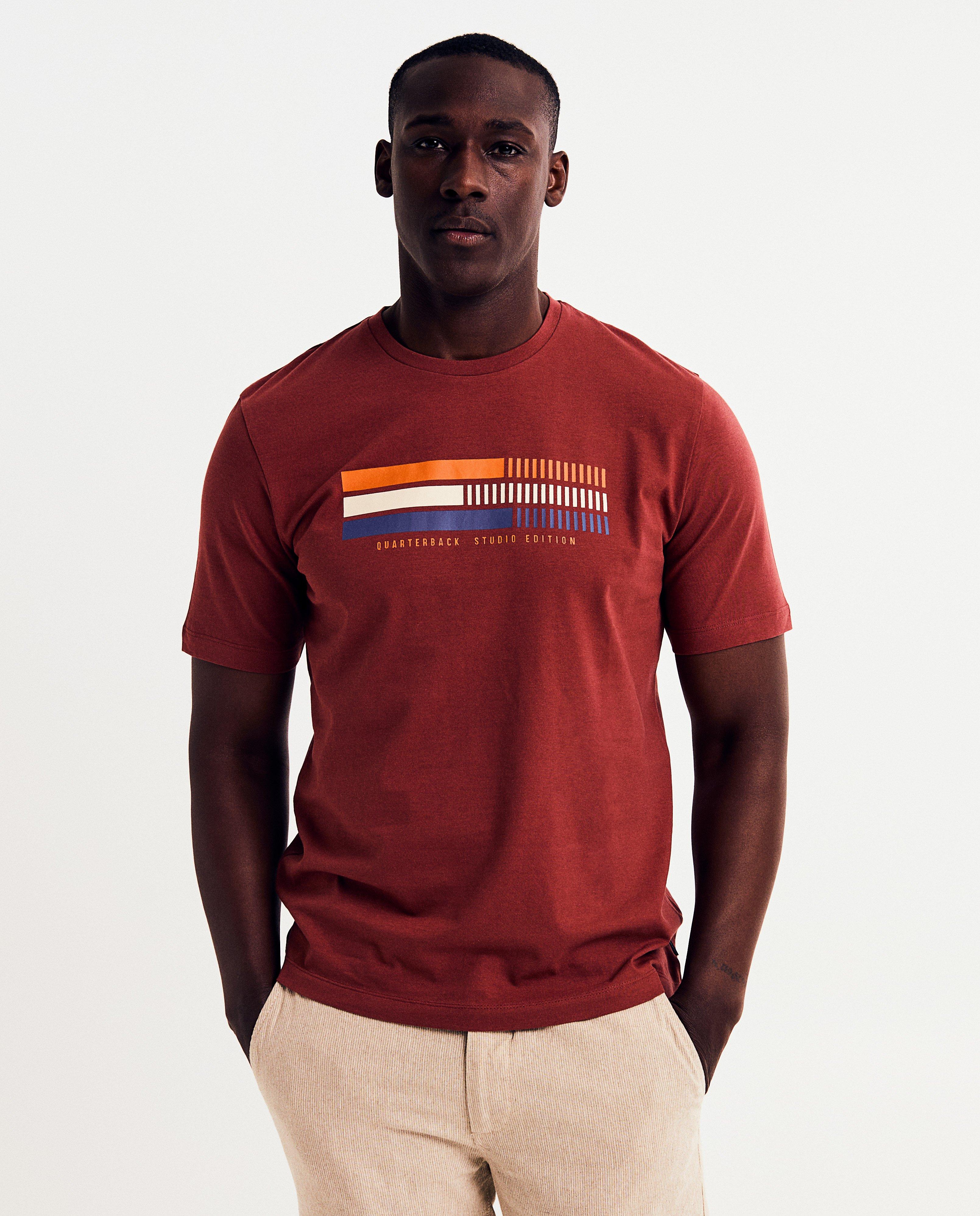 Biokatoenen T-shirt met print - null - Quarterback