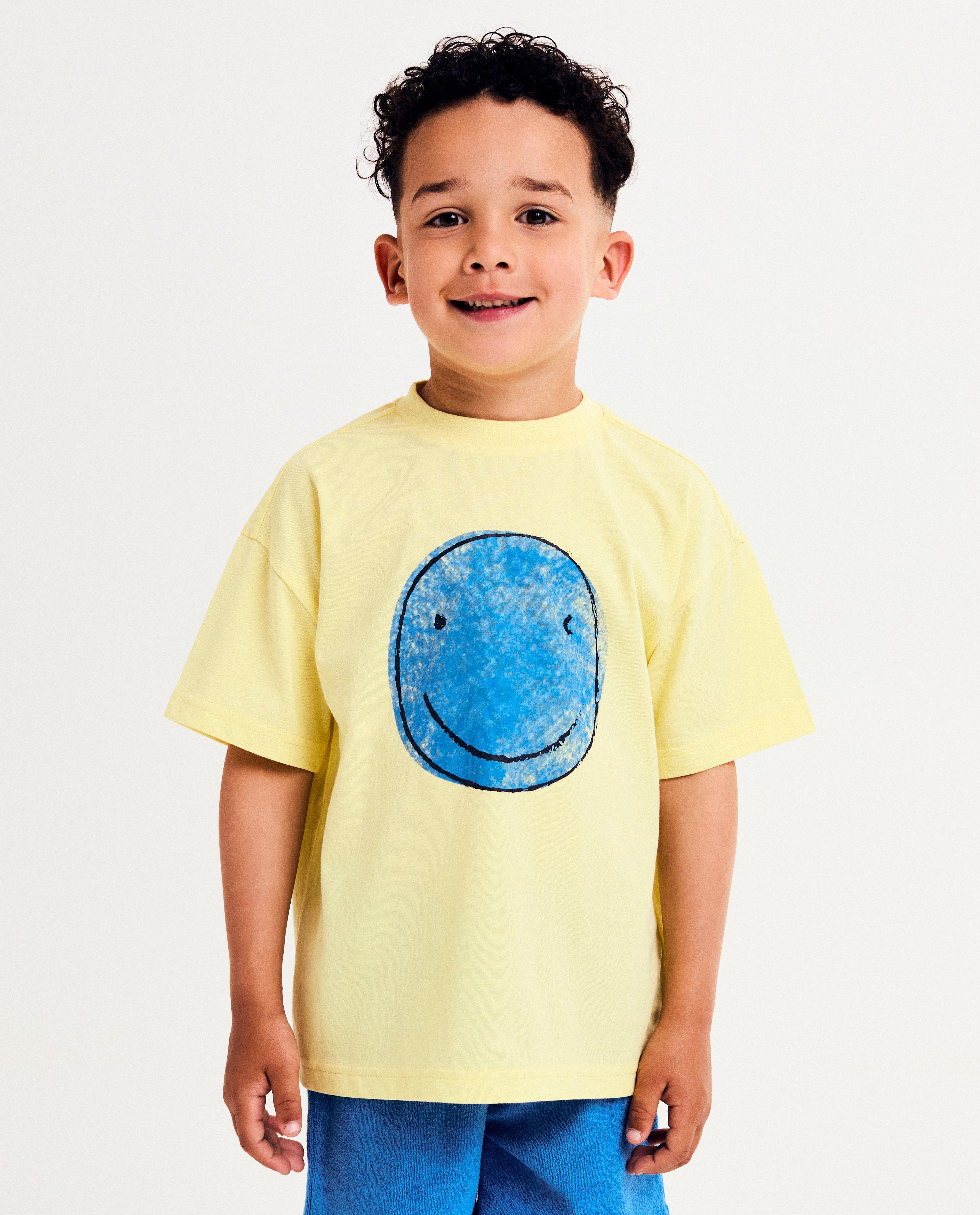 T-shirt met print smiley - null - Besties