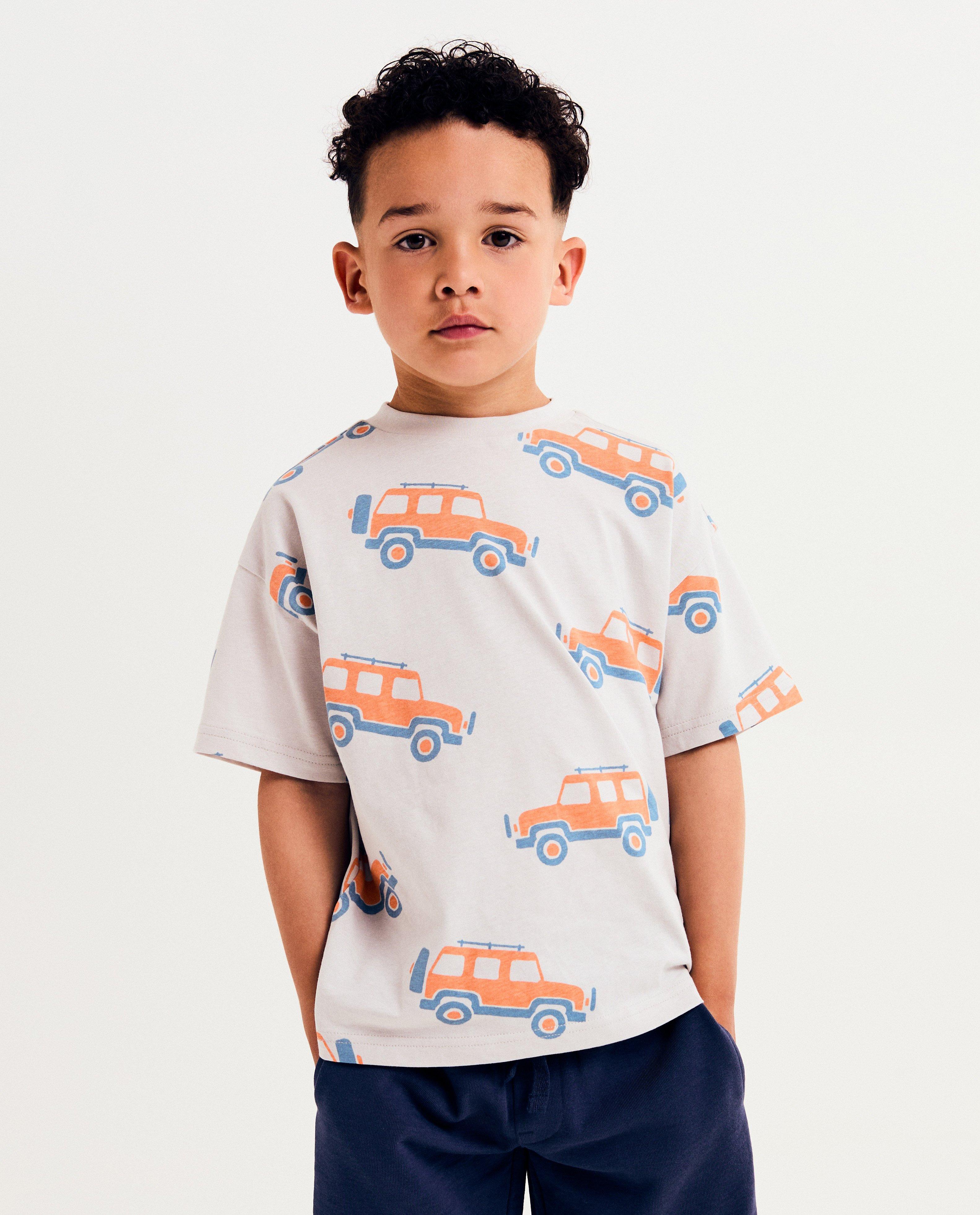 T-shirt met print auto's - null - Besties