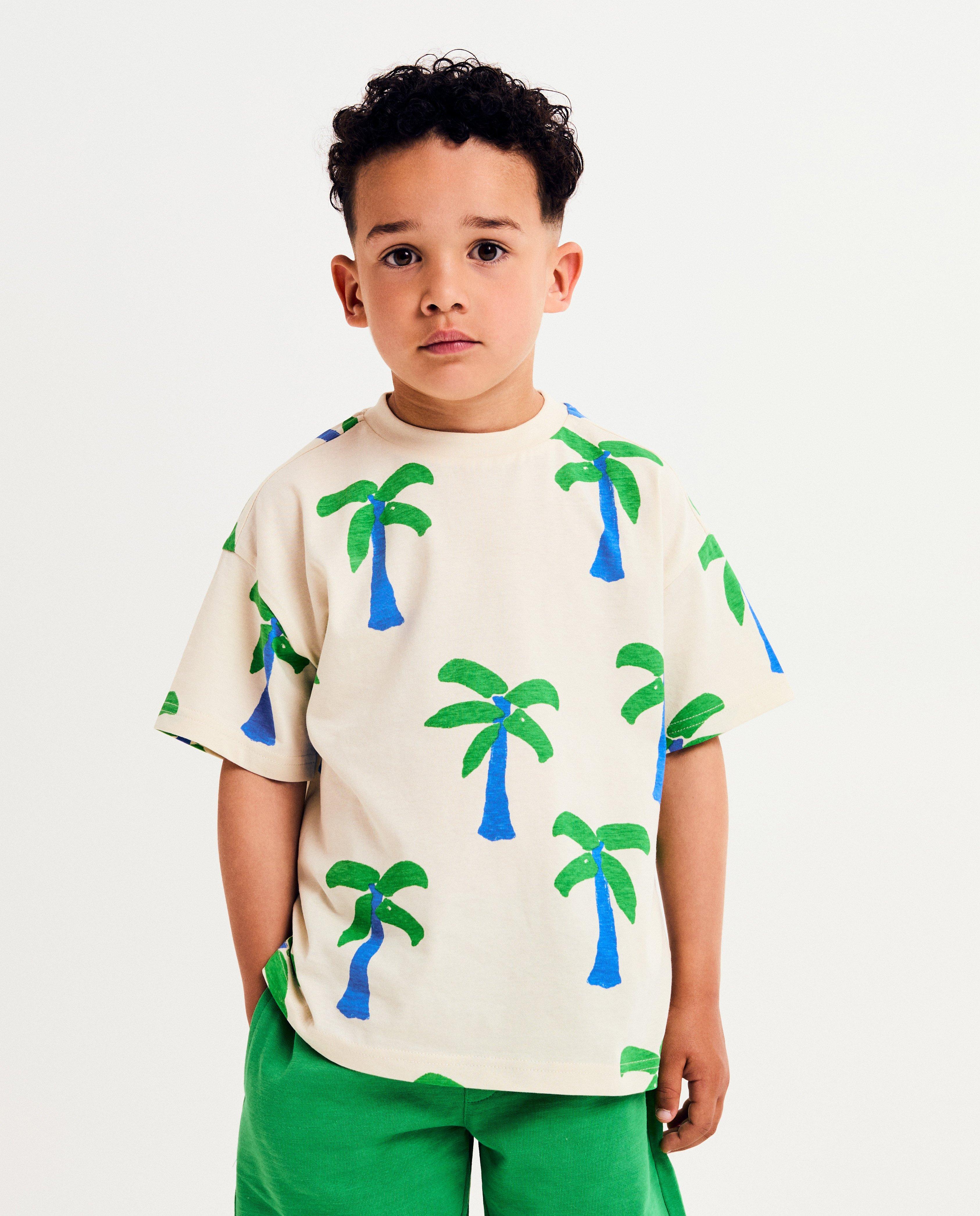 T-shirt met print palmbomen - null - Besties