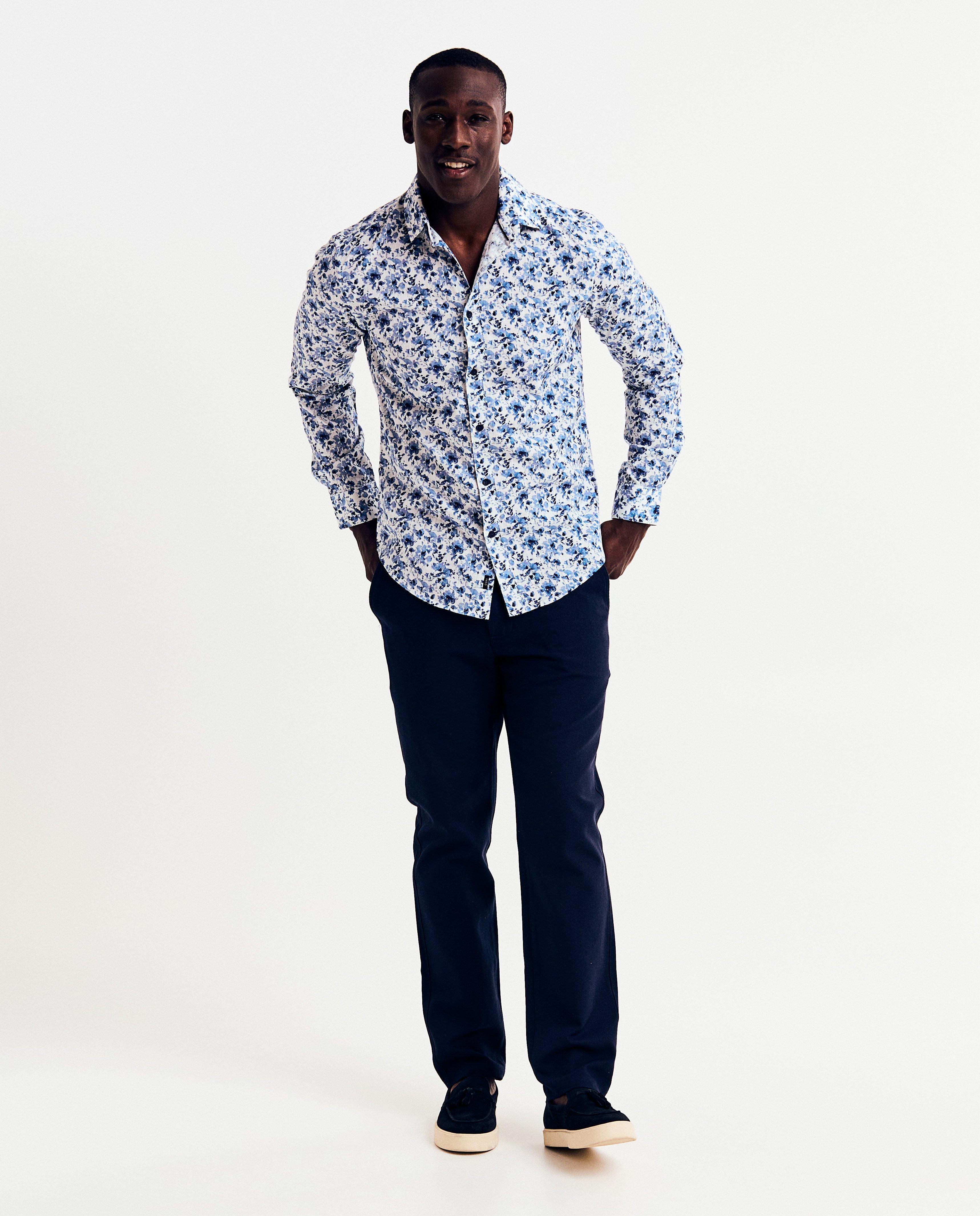 Hemden - Hemd met bloemenprint, slim fit