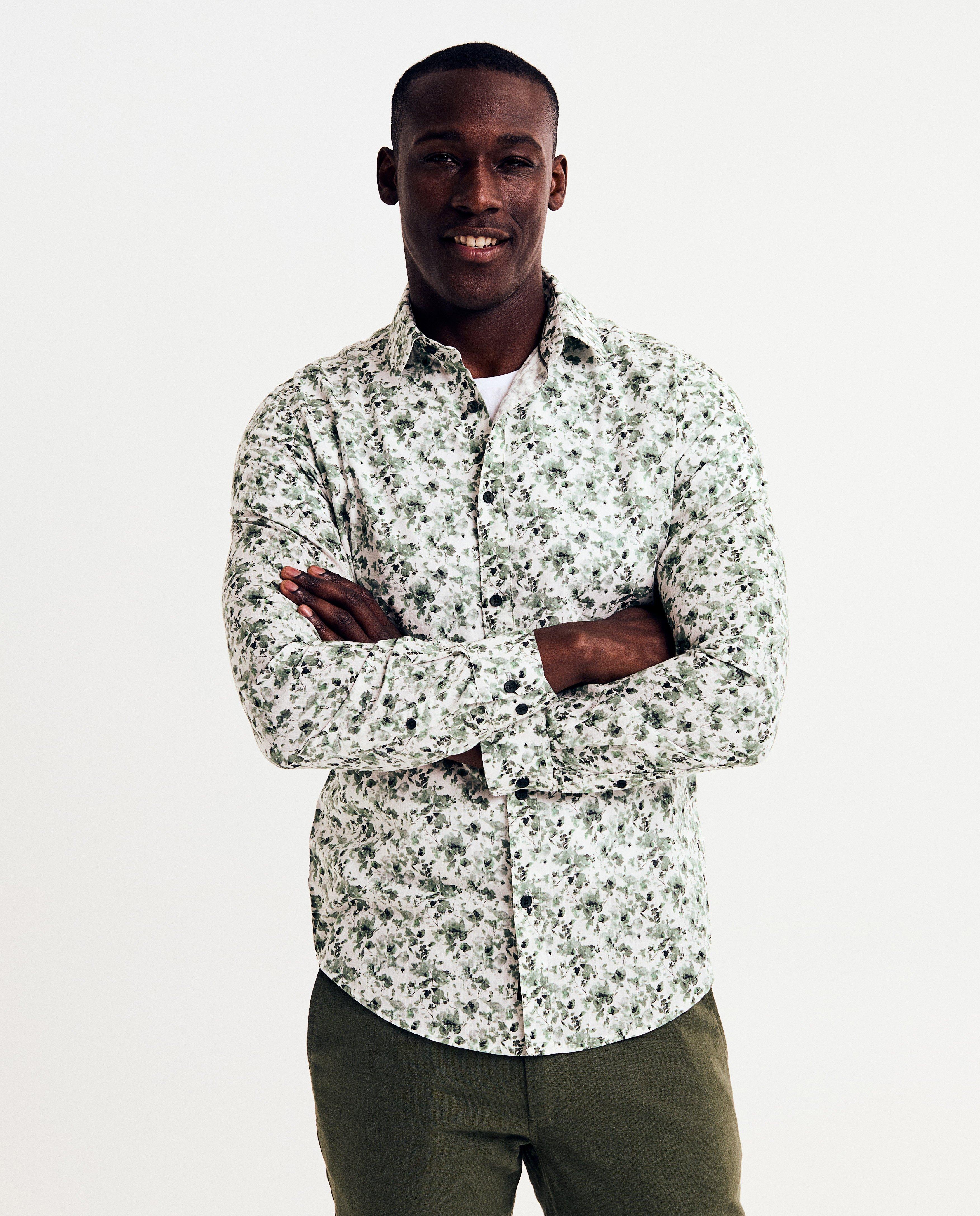 Hemd met bloemenprint, slim fit - null - Iveo