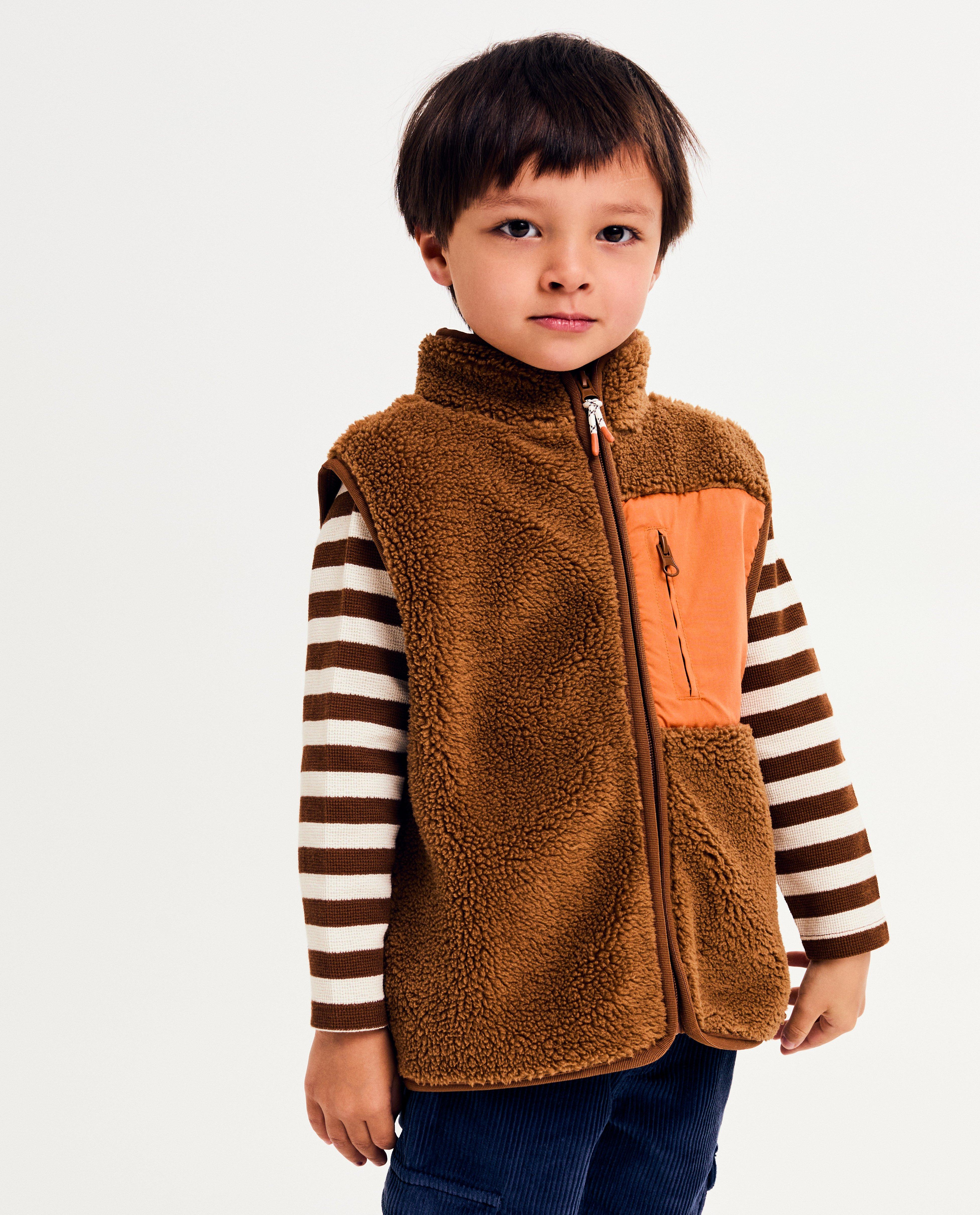 Teddy vest met color block - null - Kidz Nation