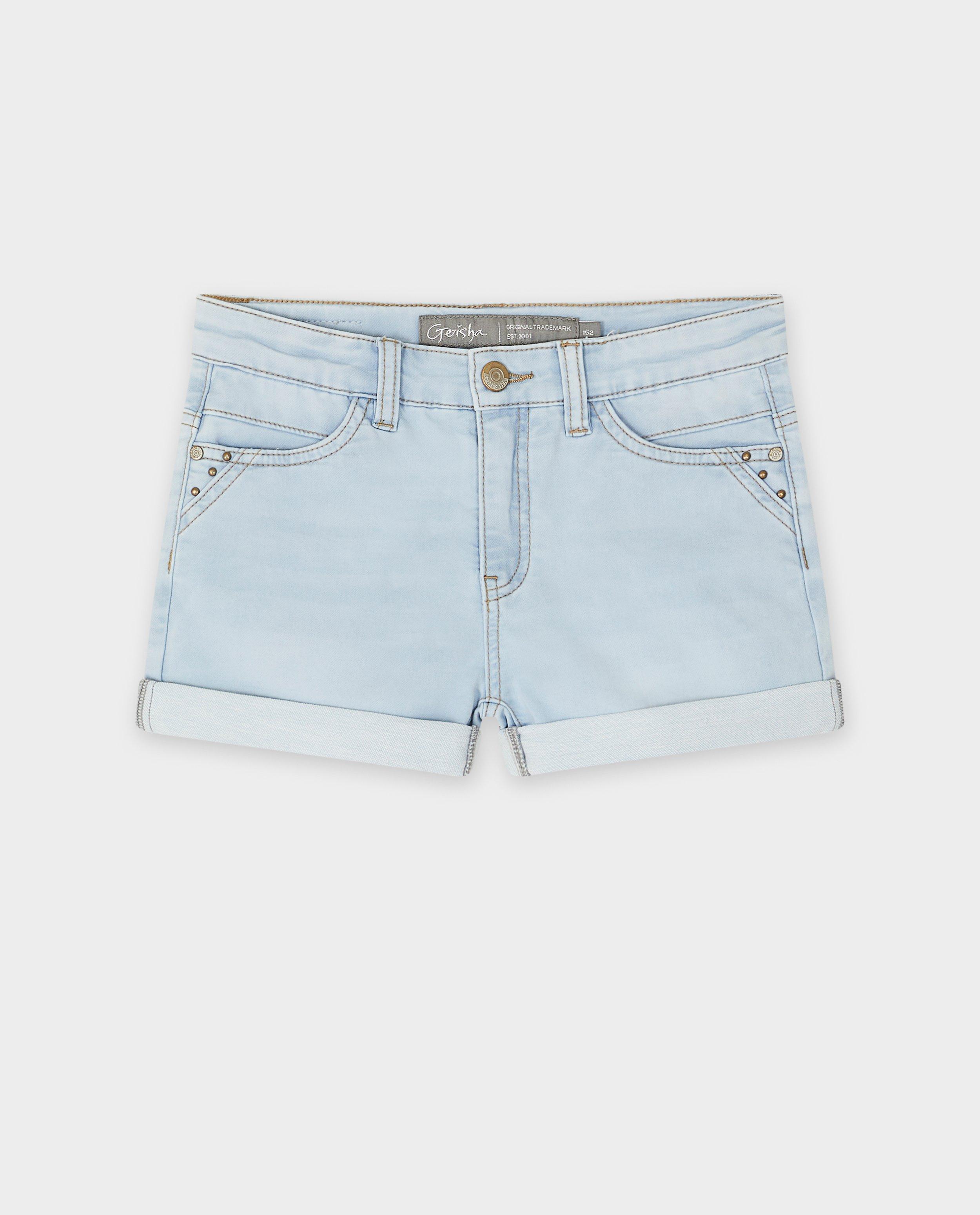 Lichtblauwe jeansshort - null - Geisha