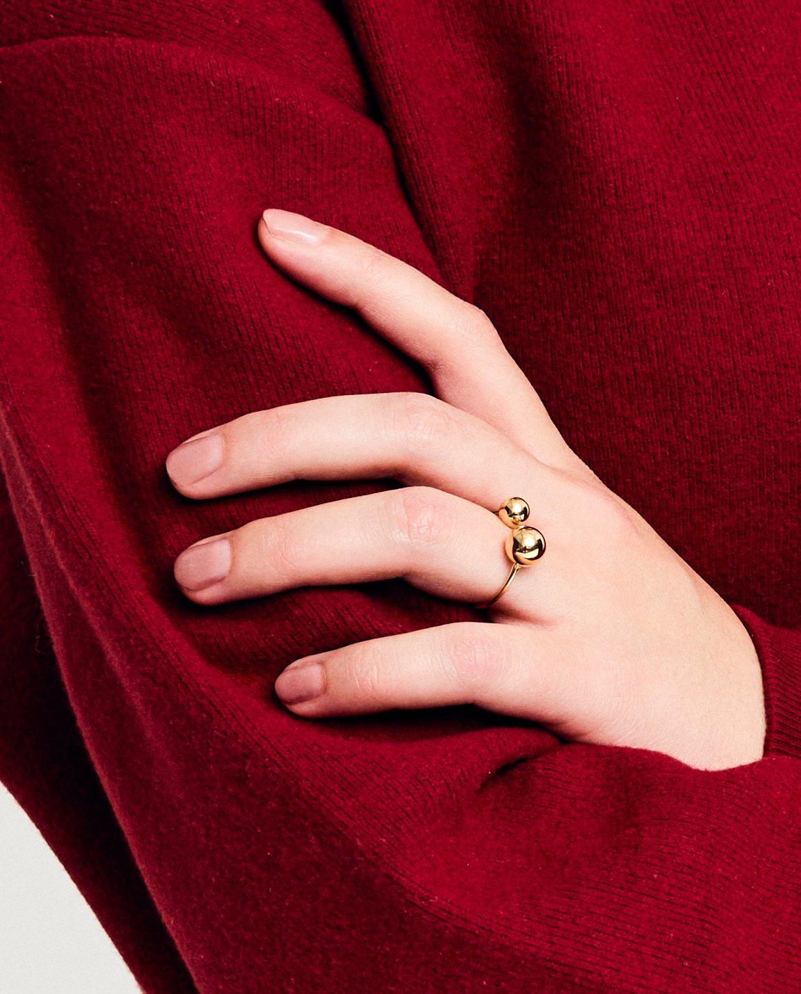 Verstelbare ring met goudlaag - null - Cleo