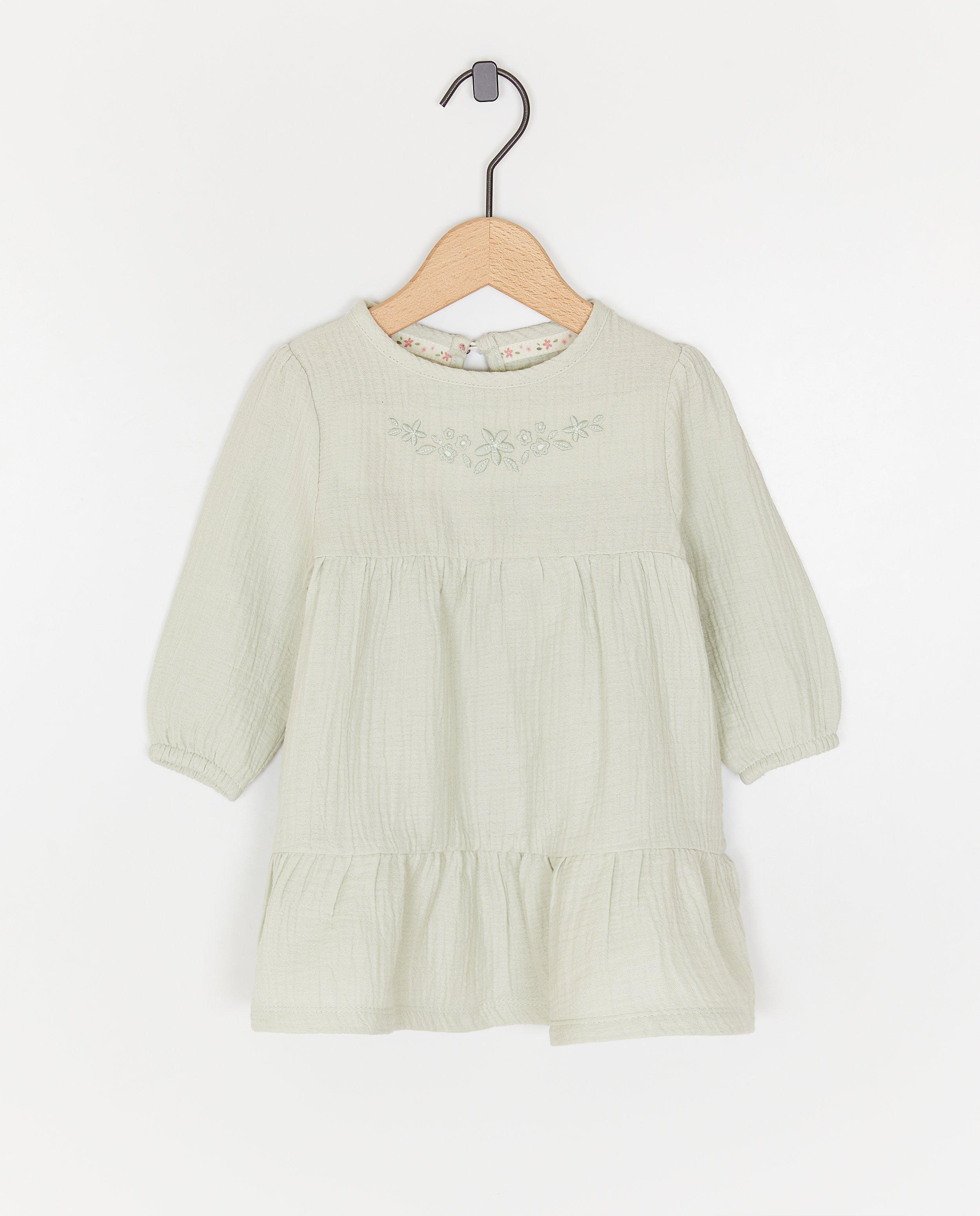 Robes - Robe tétra avec fleurs brodées