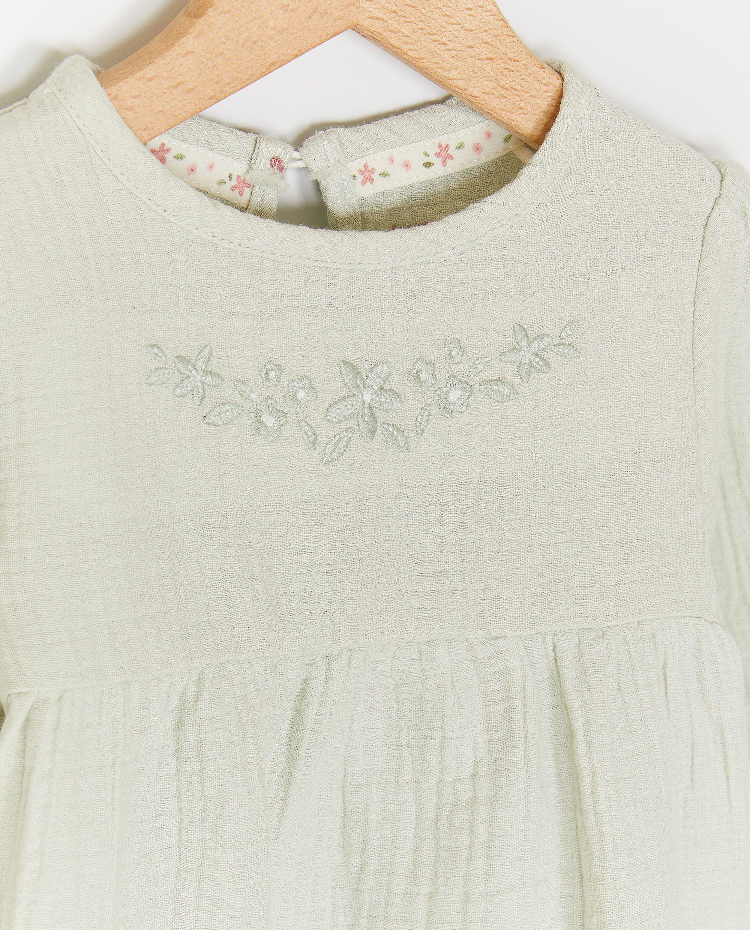 Robes - Robe tétra avec fleurs brodées