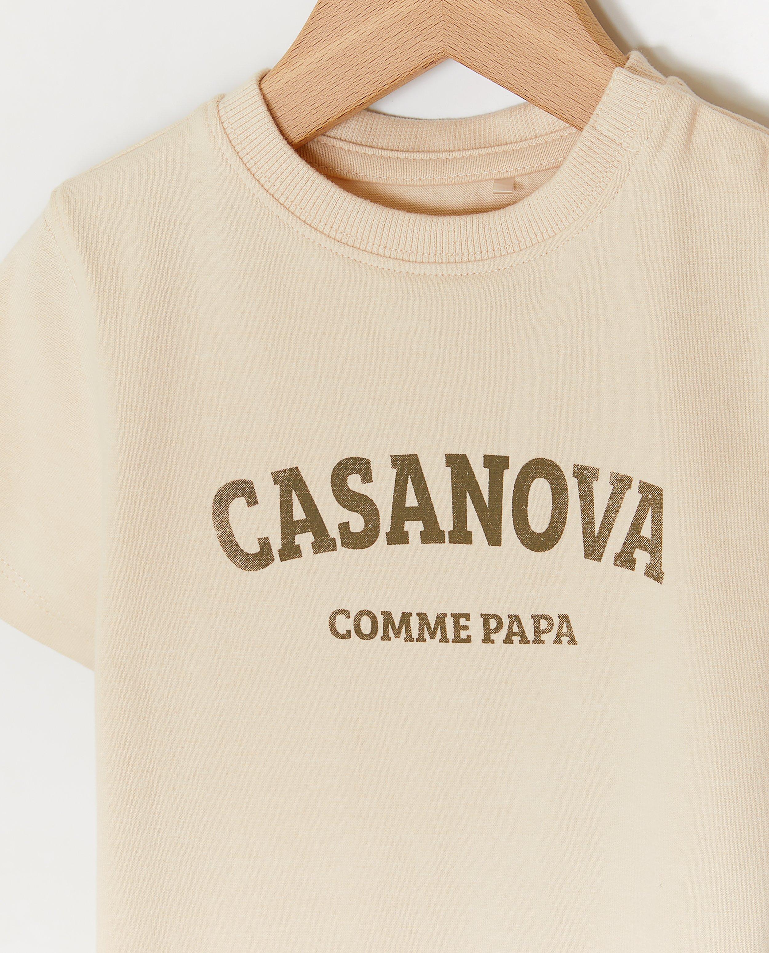 T-shirts - T-shirt met opschrift, Casanova comme papa