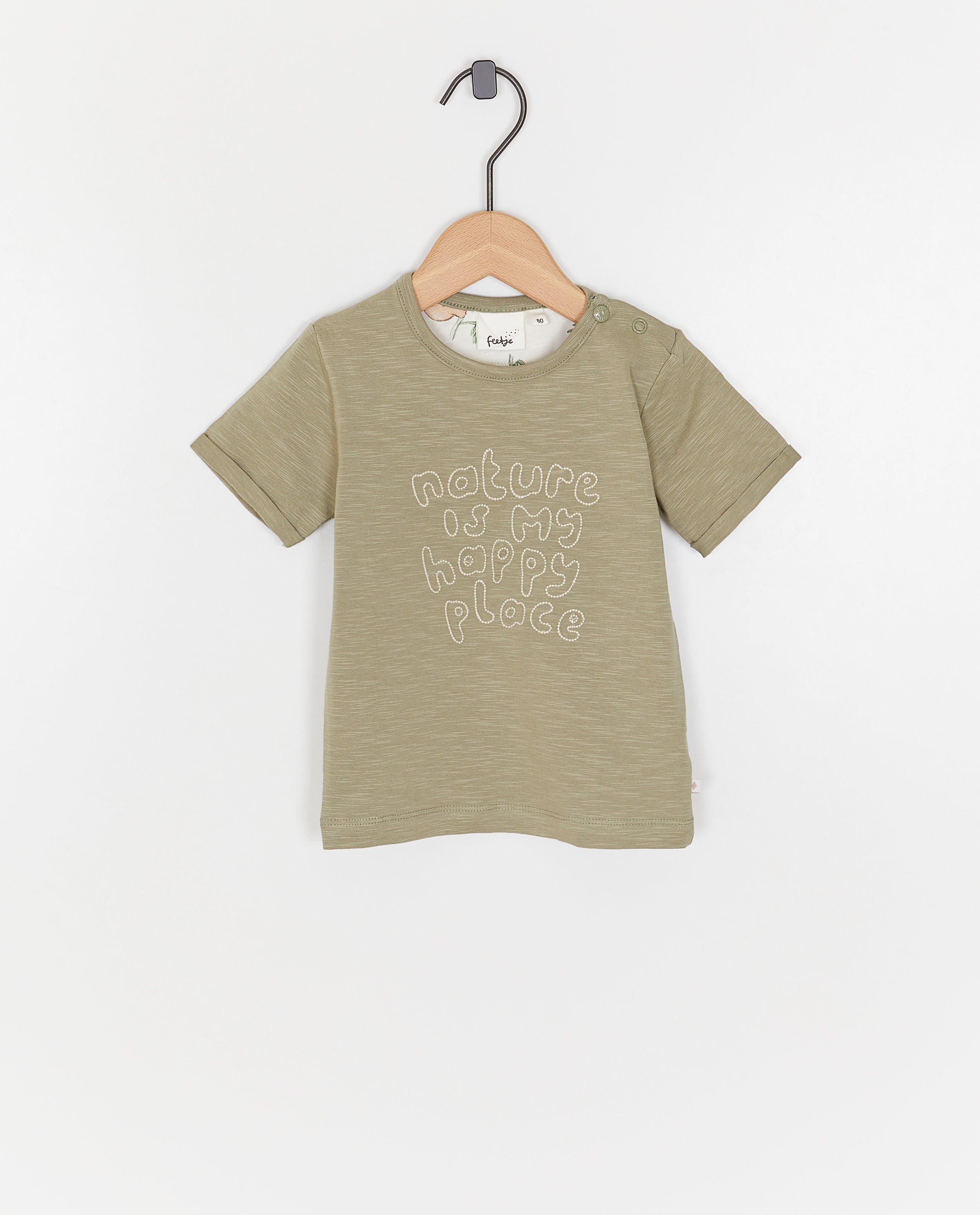 T-shirts - T-shirt met geborduurd opschrift