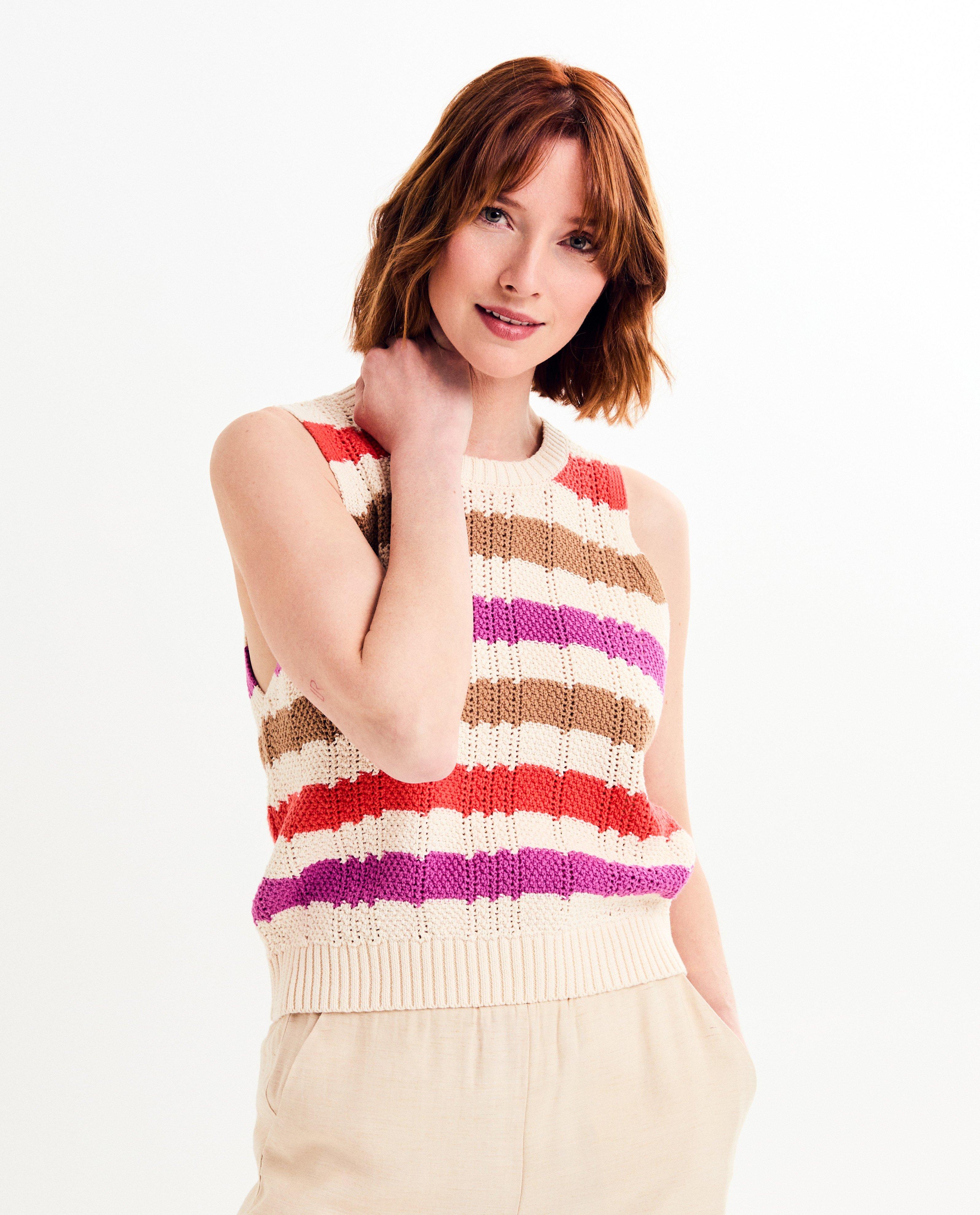 T-shirts - Gehaakte top met strepen