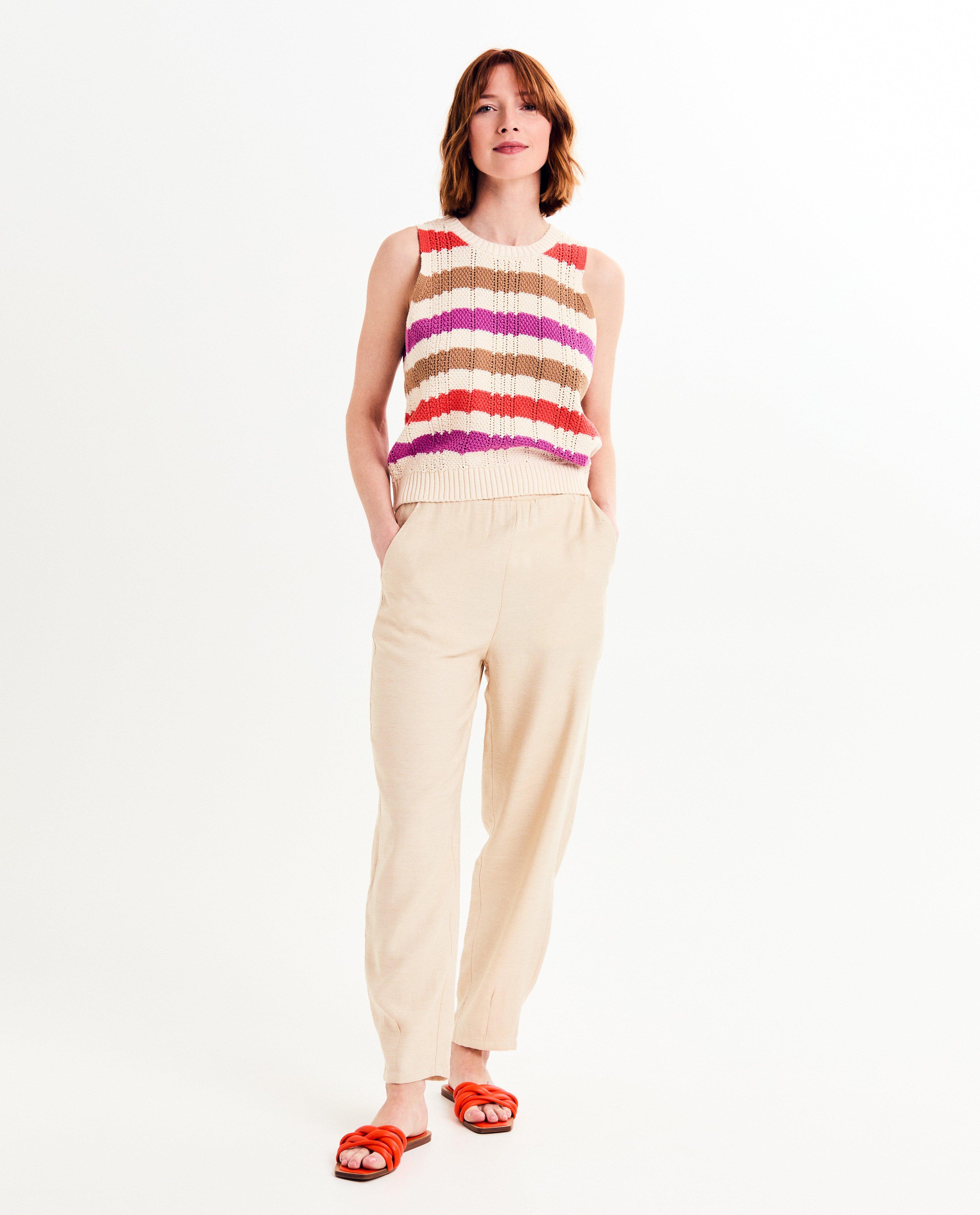 T-shirts - Gehaakte top met strepen