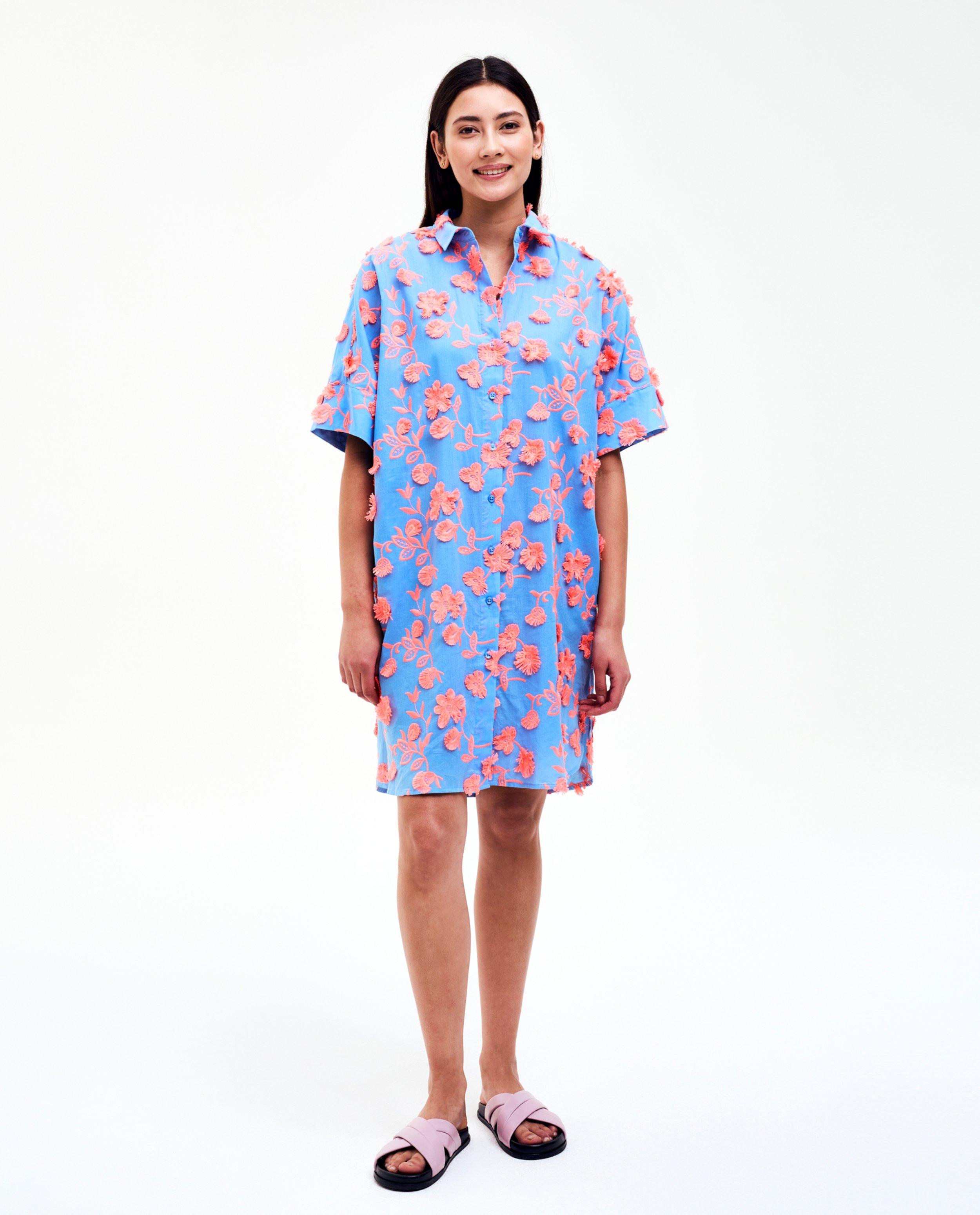 Jurk met geborduurde bloemen - null - CKS Dames