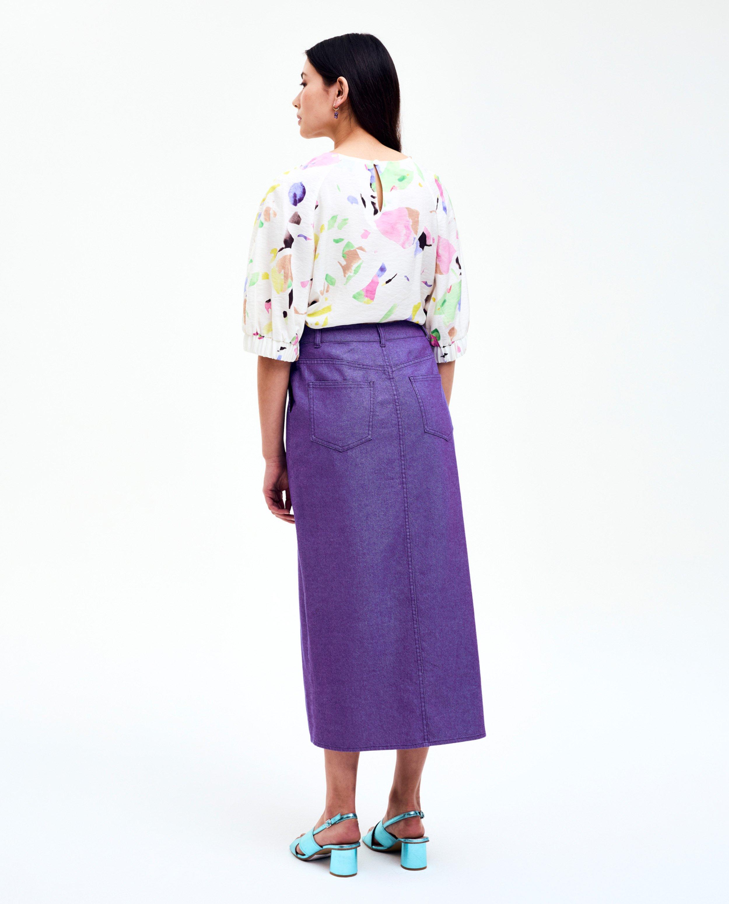 Jupes - Jupe midi en jean violet