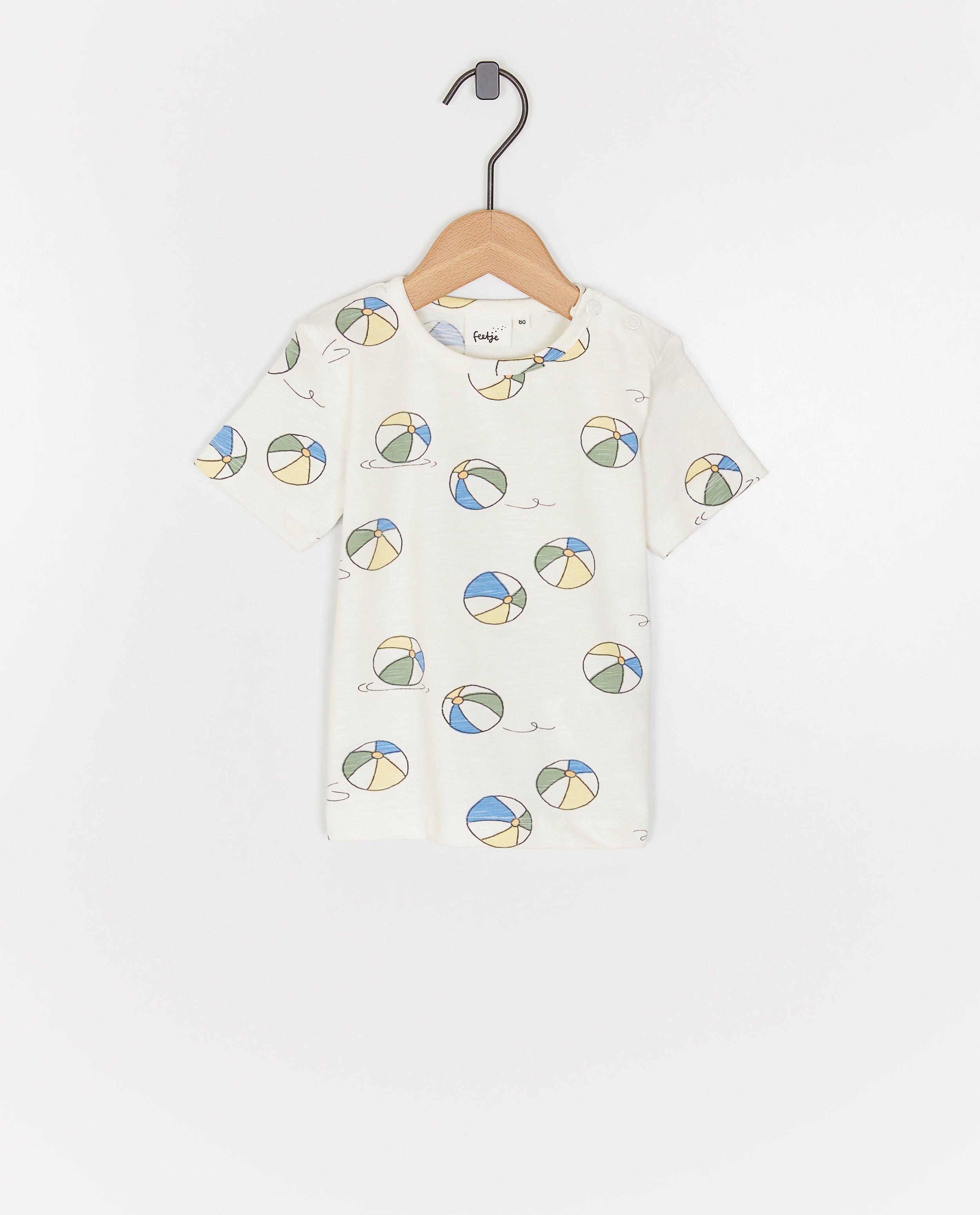 T-shirt met print strandballen - null - Feetje