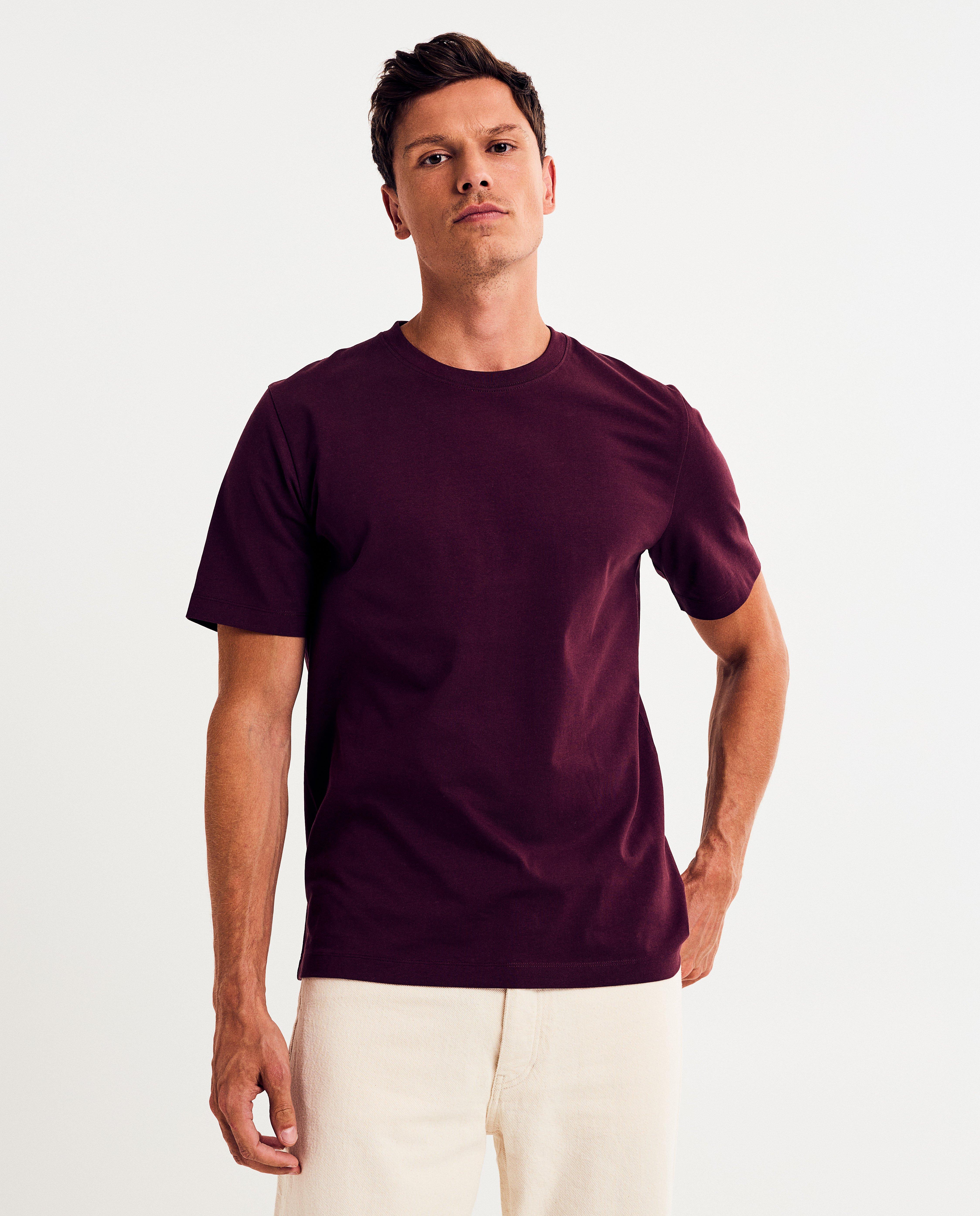 Donkerrood T-shirt, regular fit - null - Quarterback