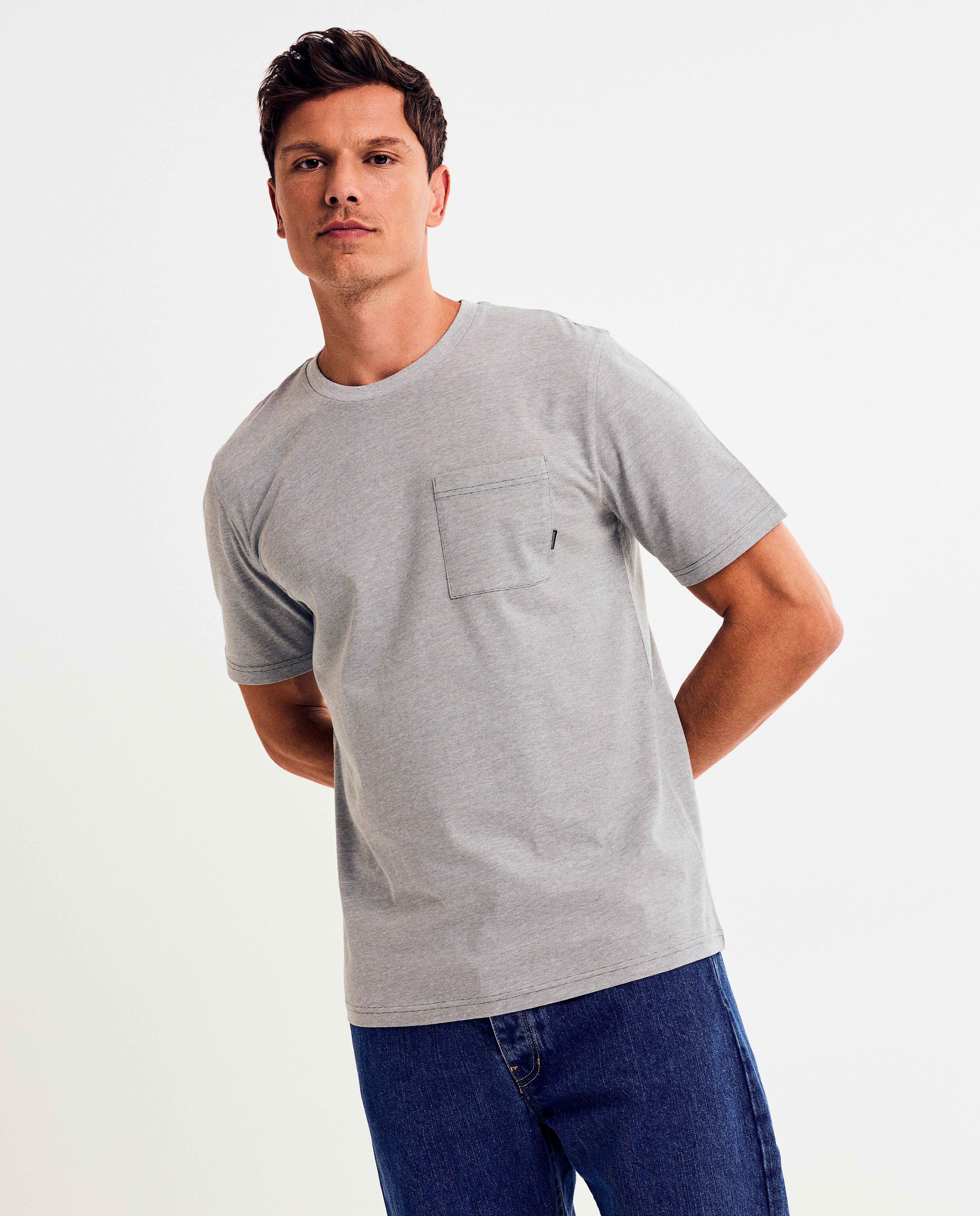 T-shirt met strepen, regular fit - null - Quarterback