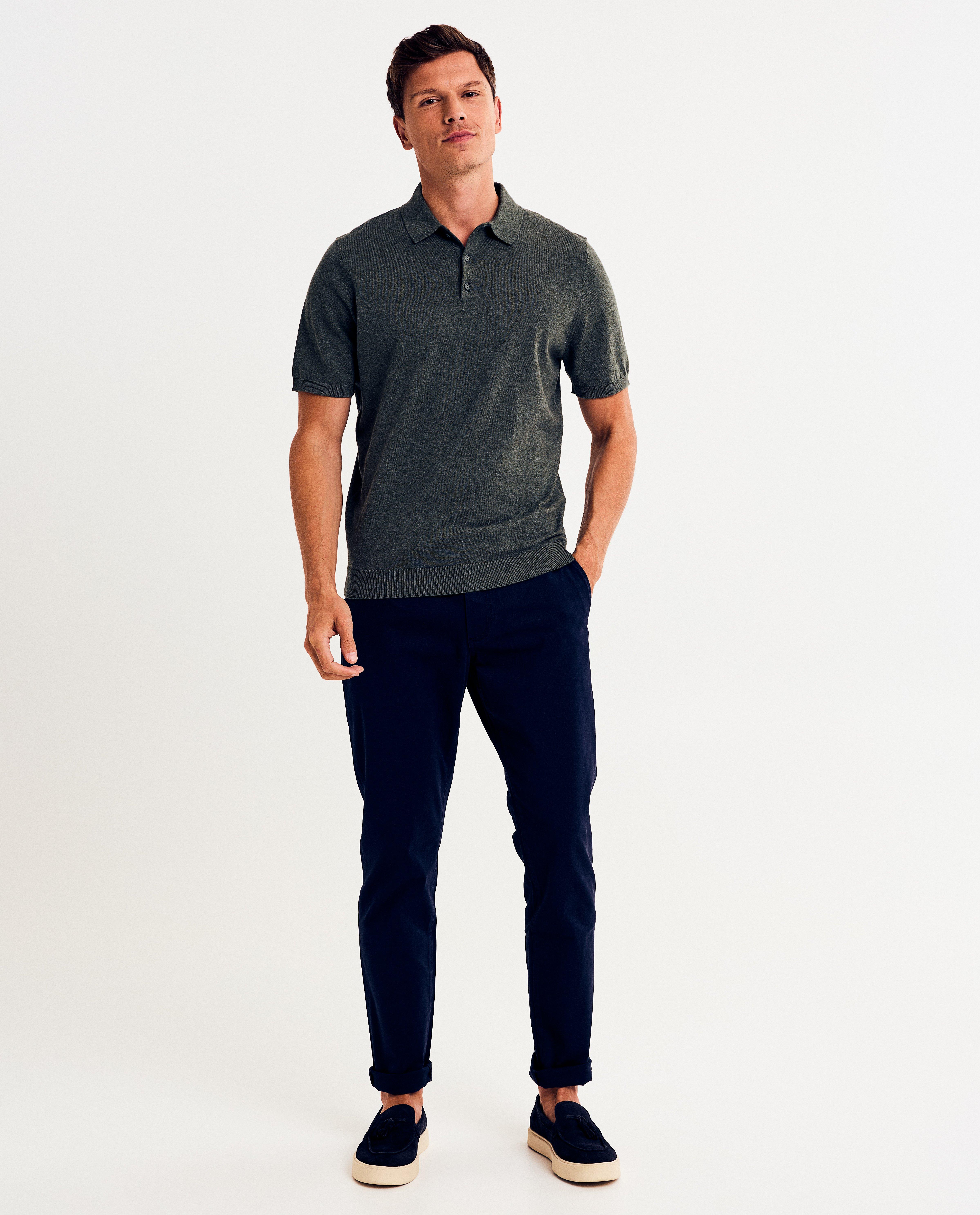 Donkerblauwe chino, slim fit - null - Iveo