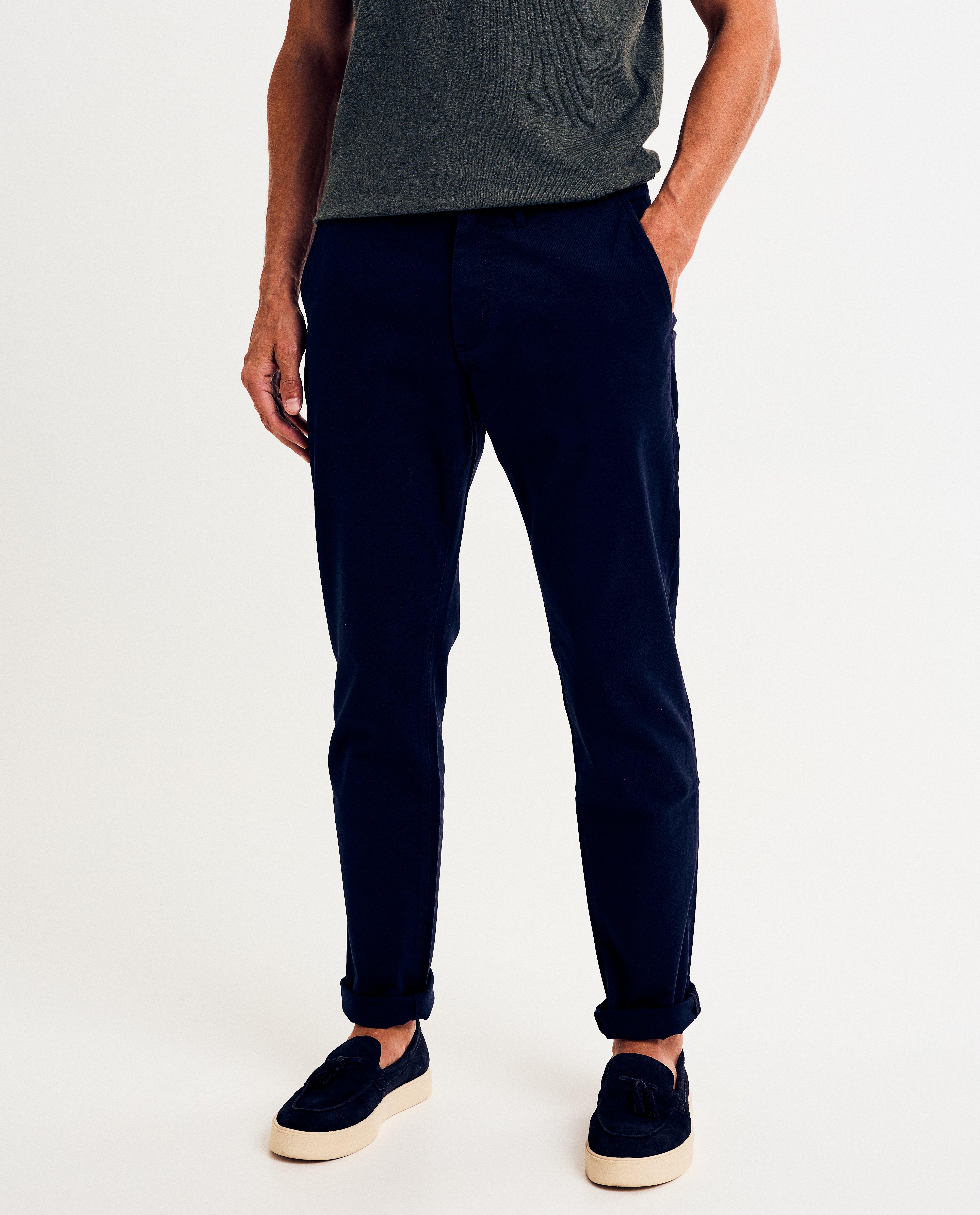 Broeken - Donkerblauwe chino, slim fit