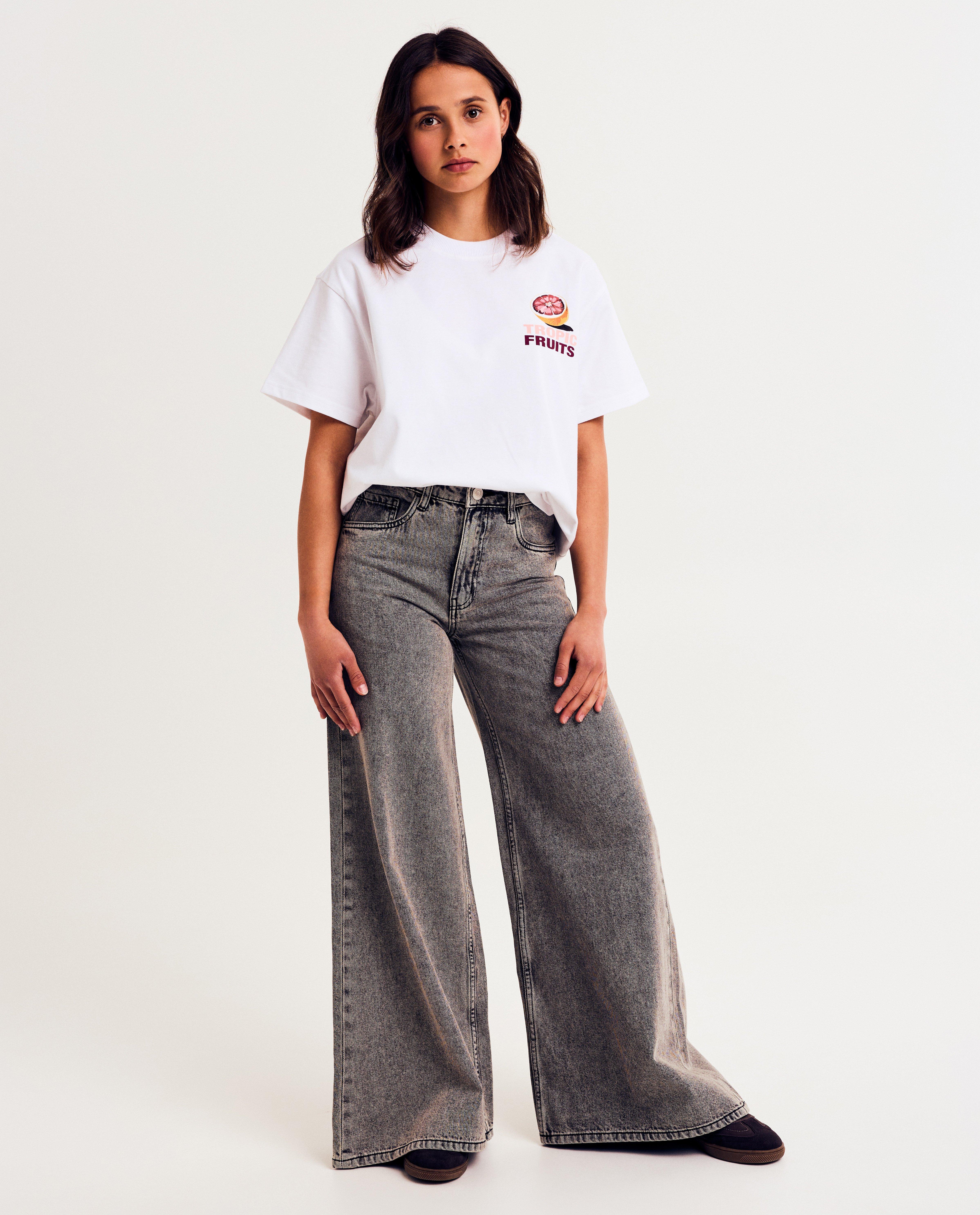 Grijze jeans, extra wide fit - null - Groggy