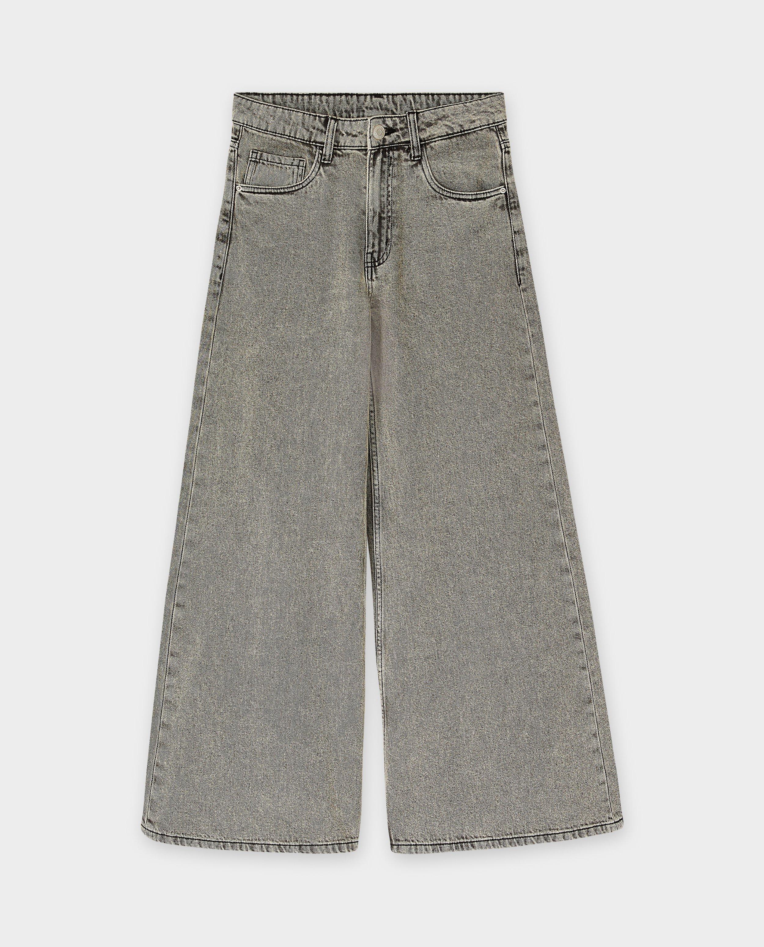 Jeans - Grijze jeans, extra wide fit