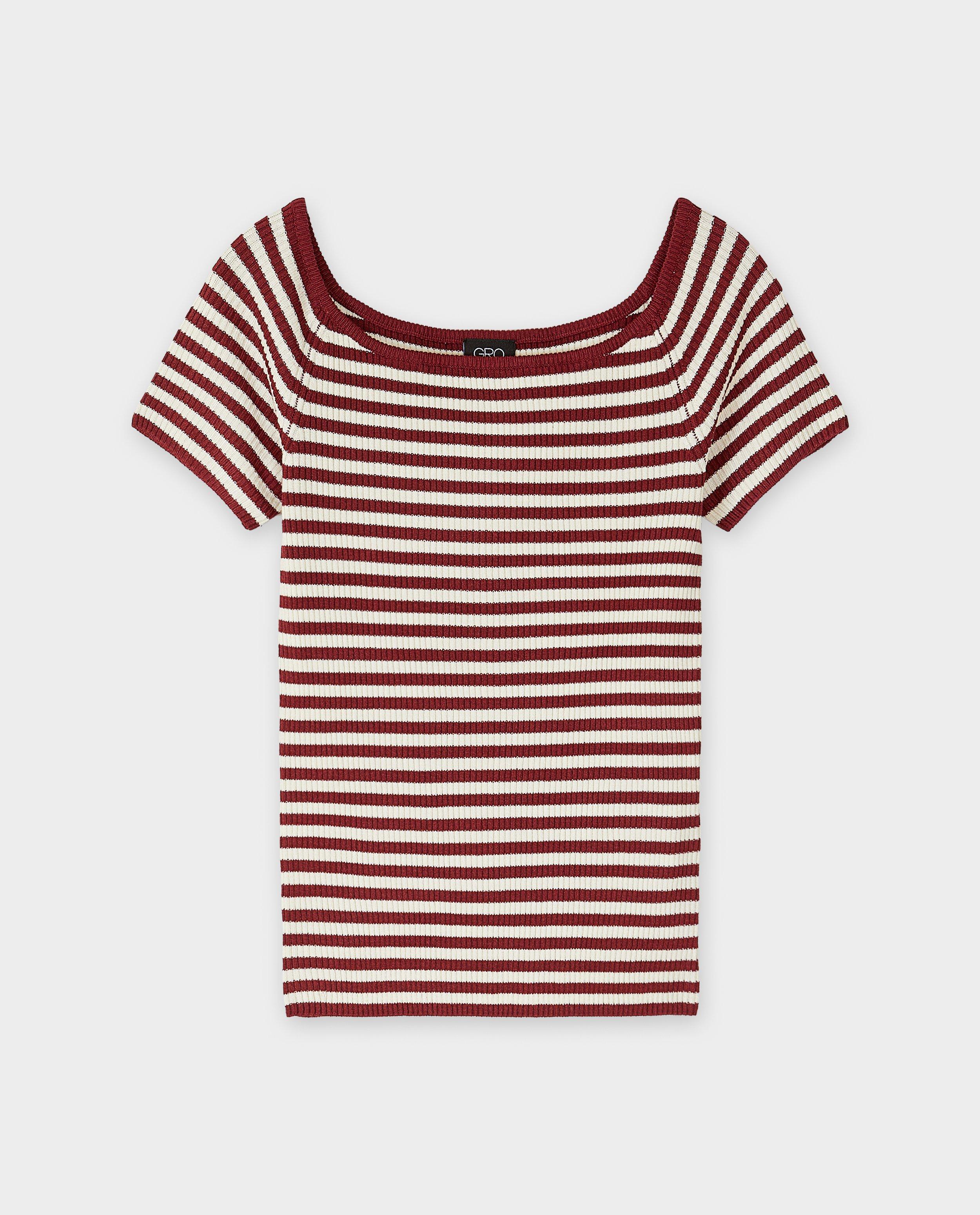 Truien - Off-shoulder top met fijne rib