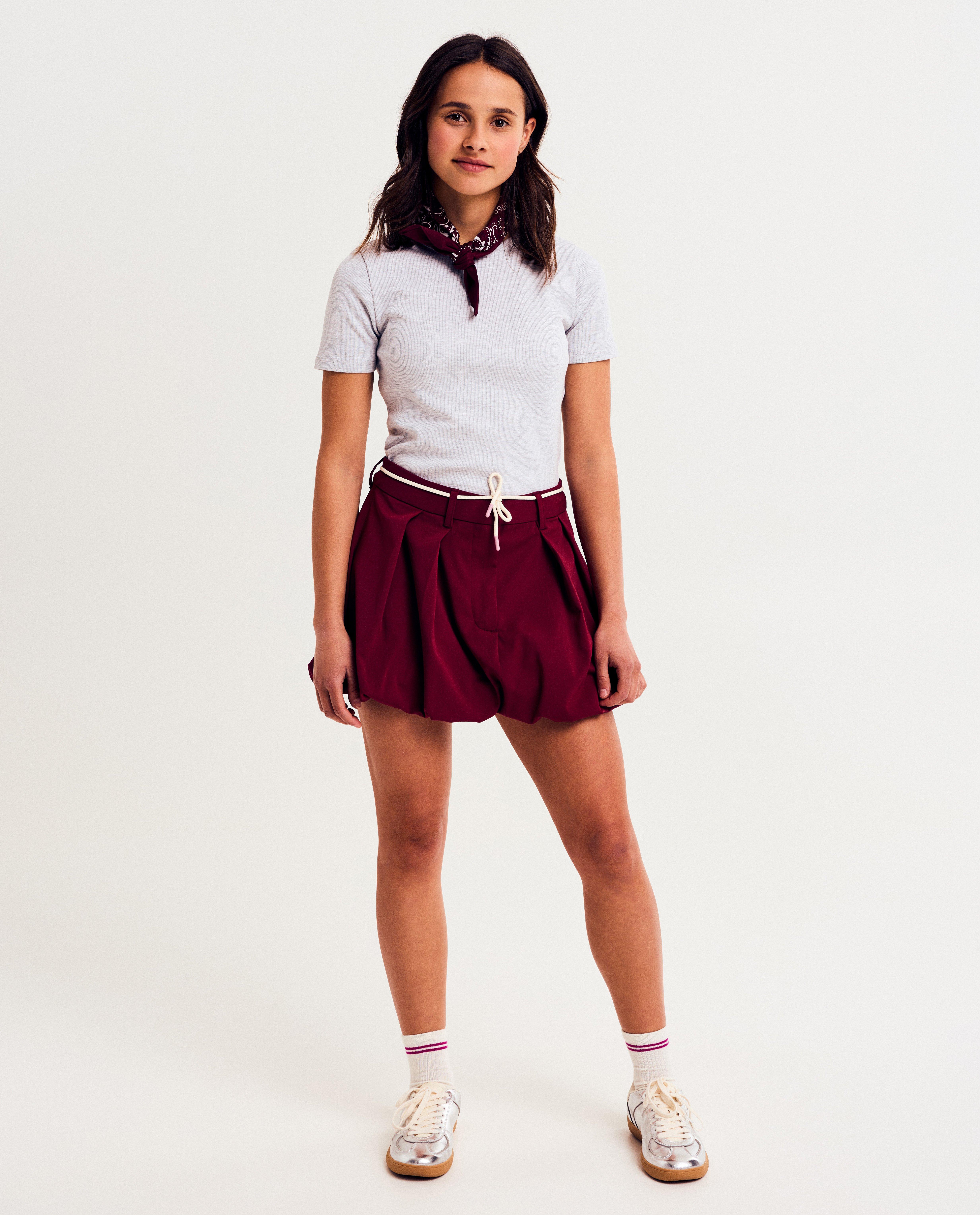 T-shirts - T-shirt met fijne rib