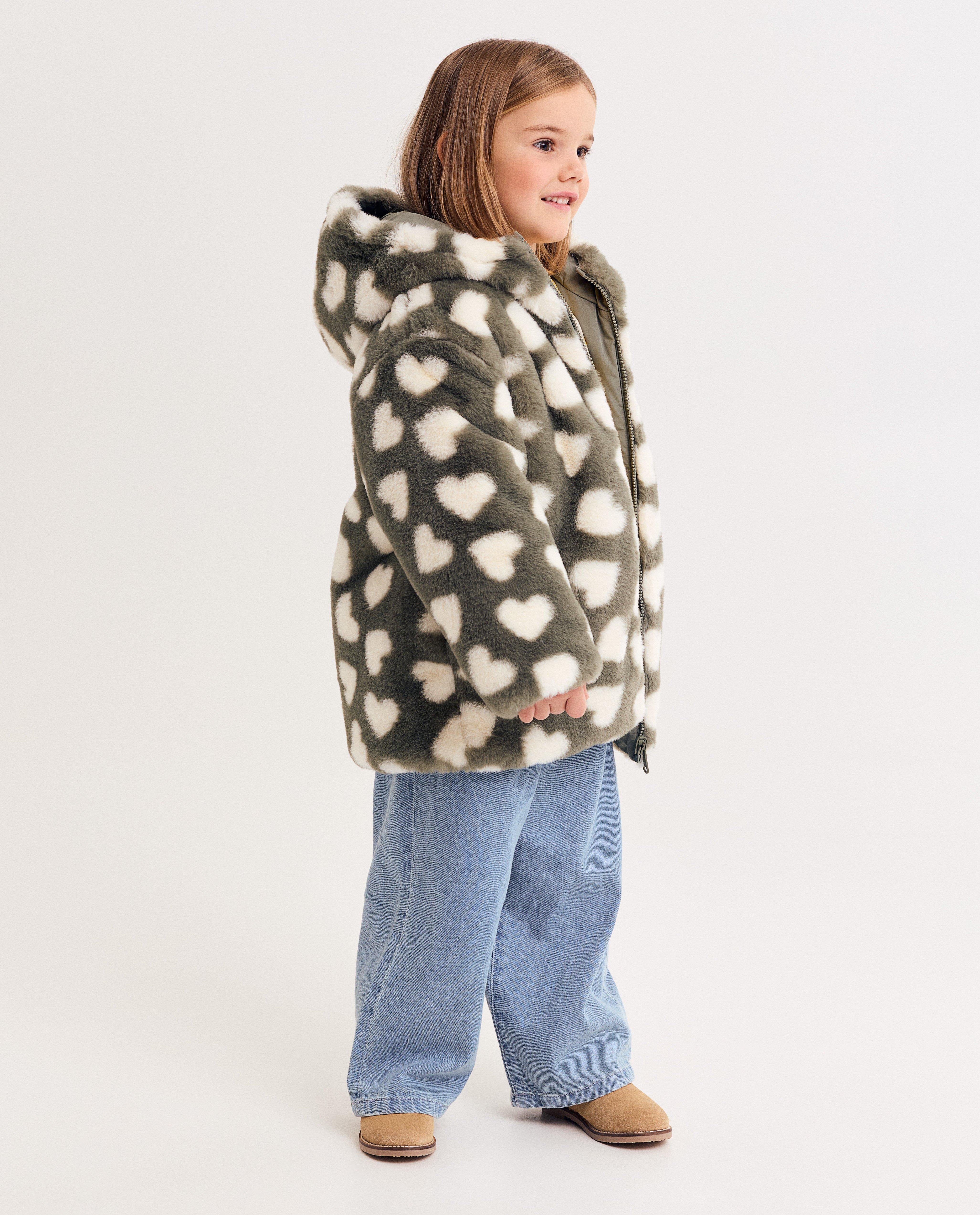 Poncho's en teddy's - Omkeerbare jas van gerecycleerd polyester