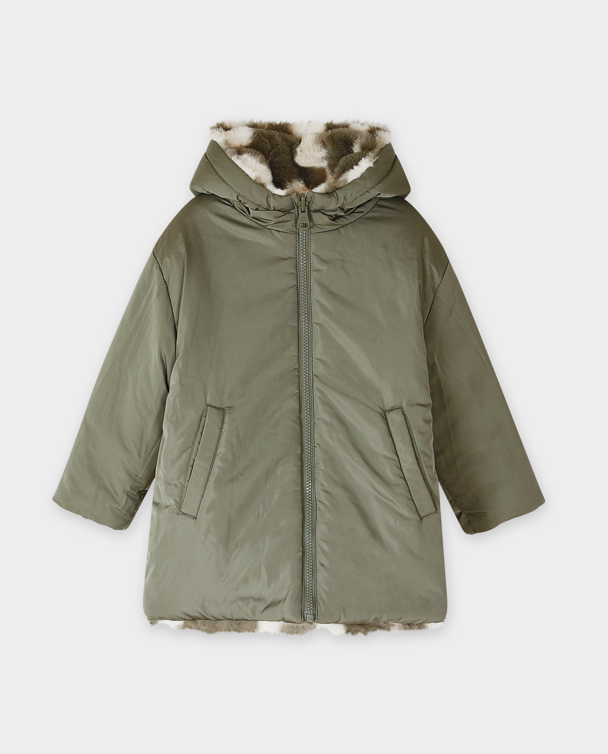 Poncho's en teddy's - Omkeerbare jas van gerecycleerd polyester